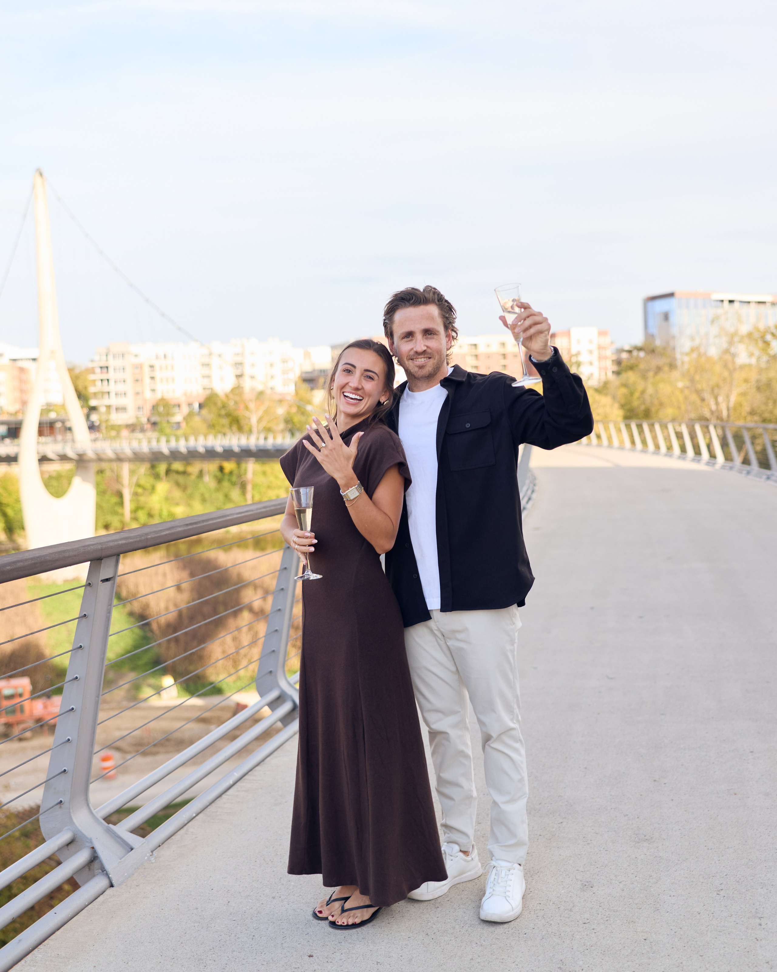 Dublin Link Bridge Surprise Proposal | Dublin Ohio Photographer