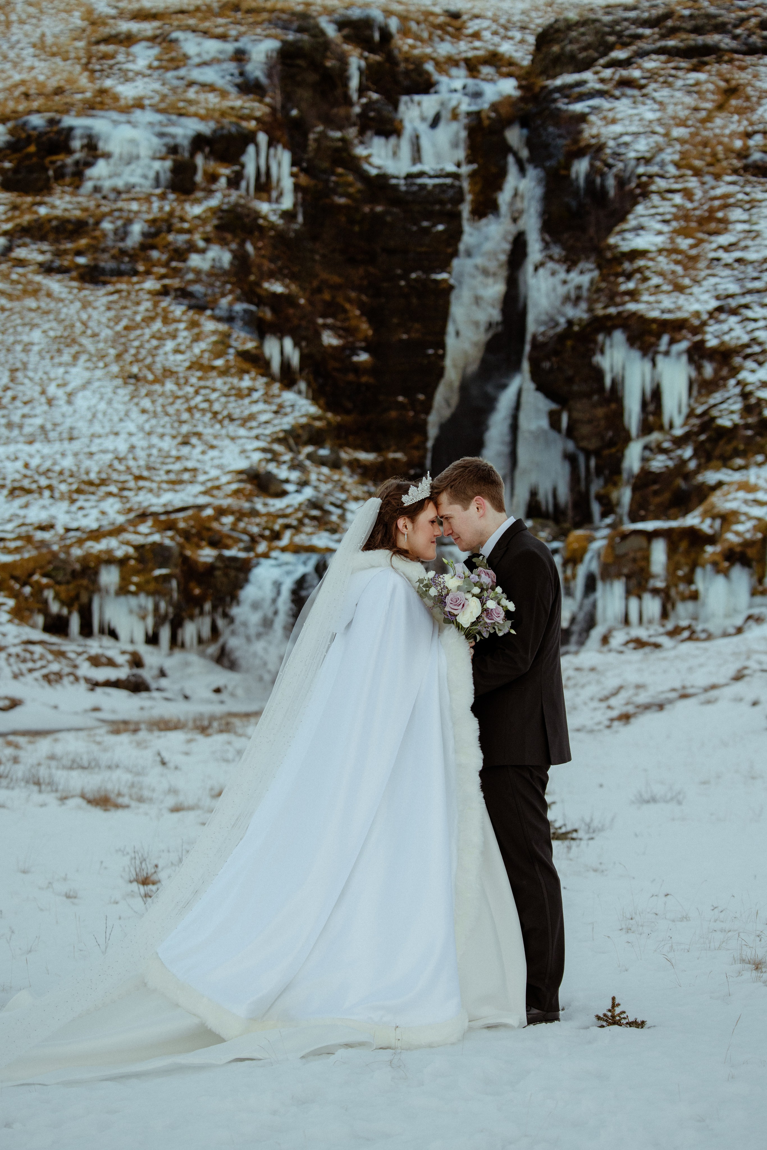 Snowy Elopement in Iceland. Iceland elopement photographer & videographer