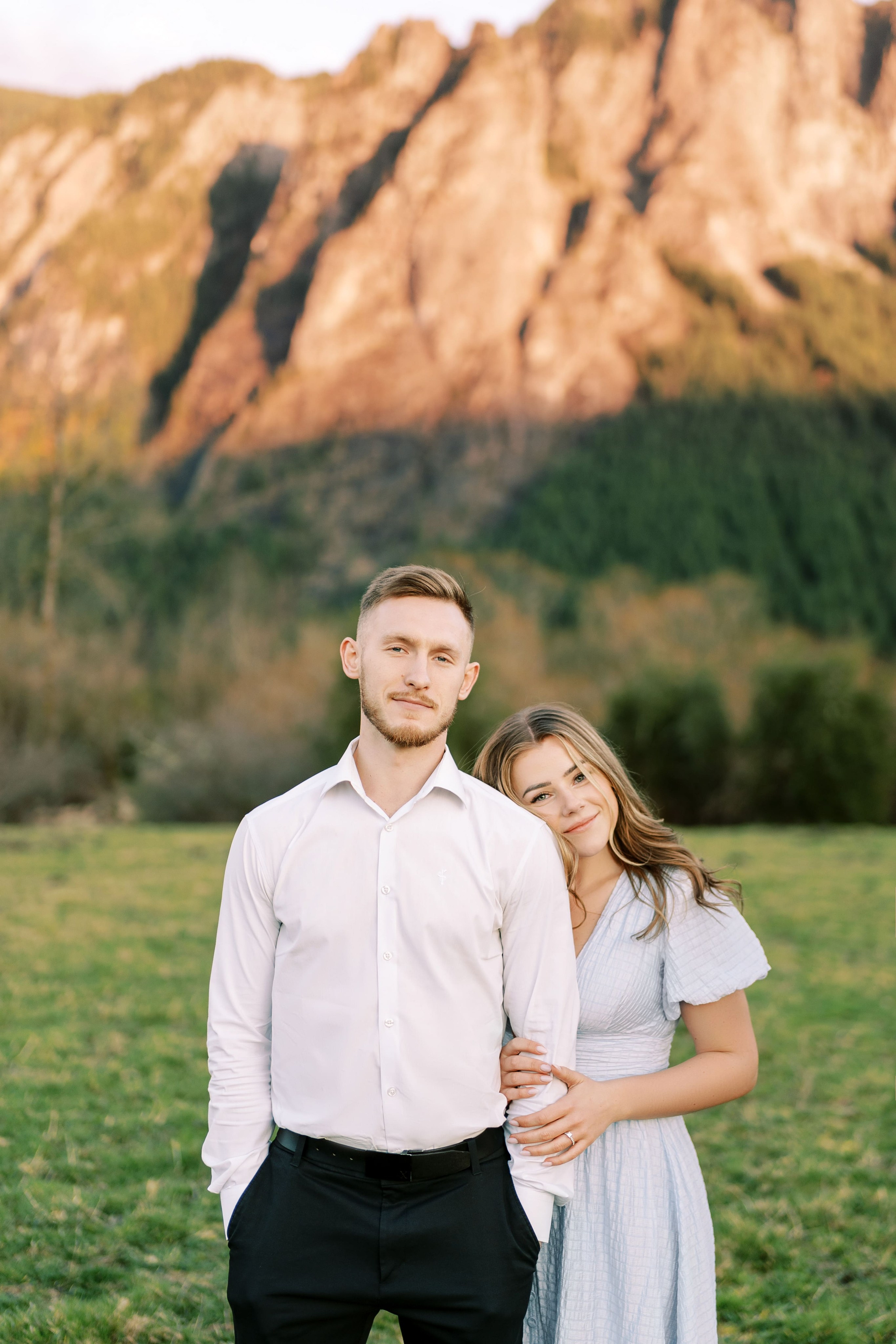 Engagement photo shoot/ Dmitry and Julia/ February 2024. North Bend, Washington. EVAN ARISTOV WEDDING PHOTOGRAPHY — Seattle Wedding Photographer