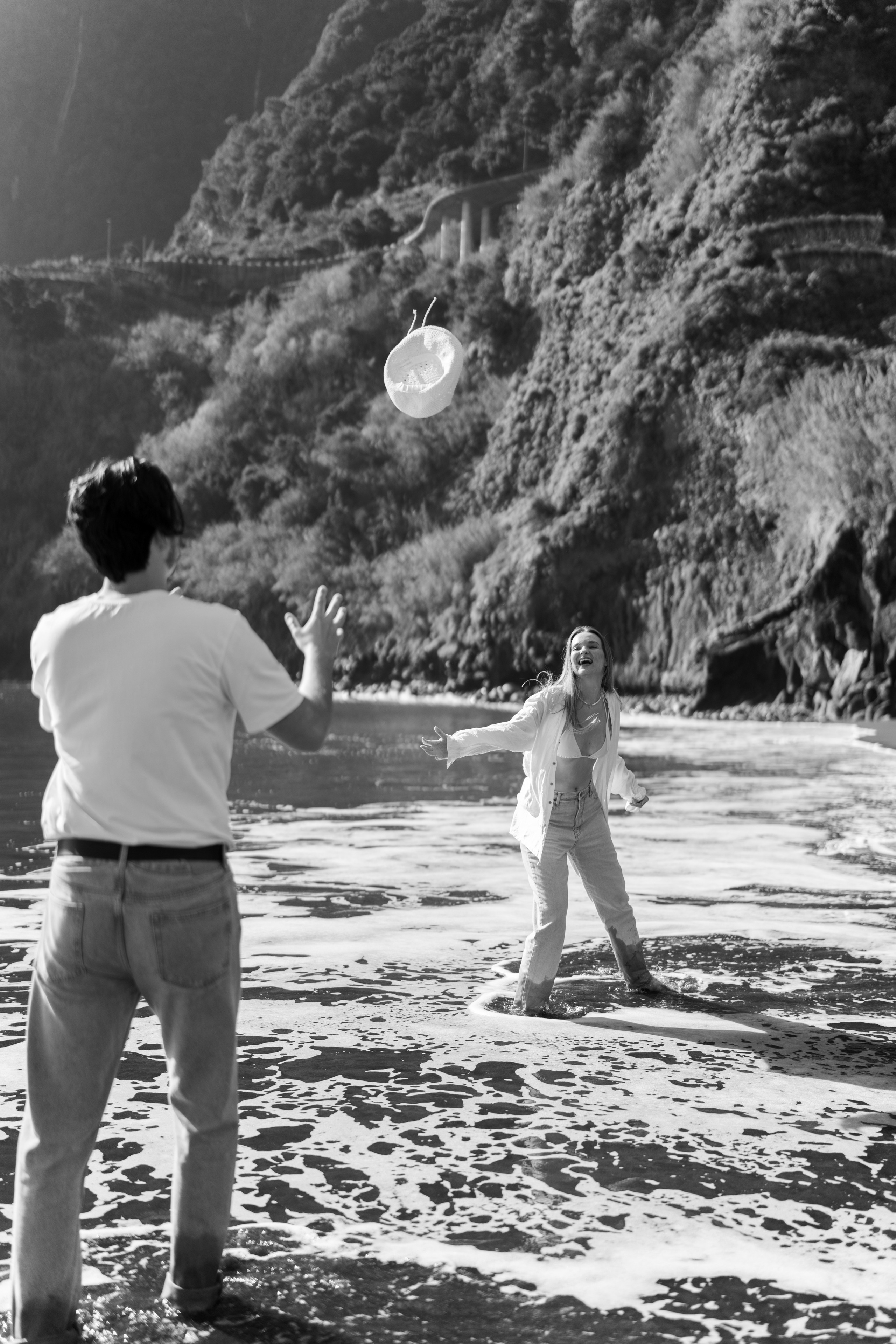 Exploring the Magic of Seixal Beach with two lovers. Wedding photographer and videographer based in Timisoara, Romania