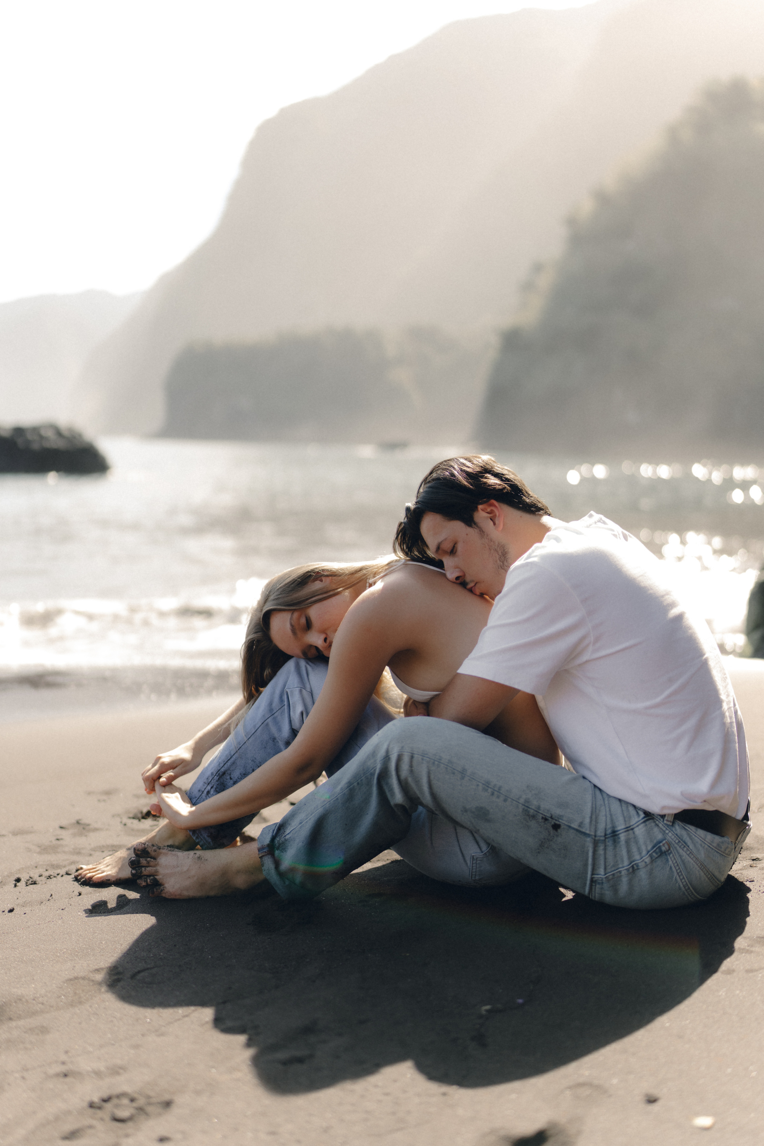 Exploring the Magic of Seixal Beach with two lovers. Wedding photographer and videographer based in Timisoara, Romania