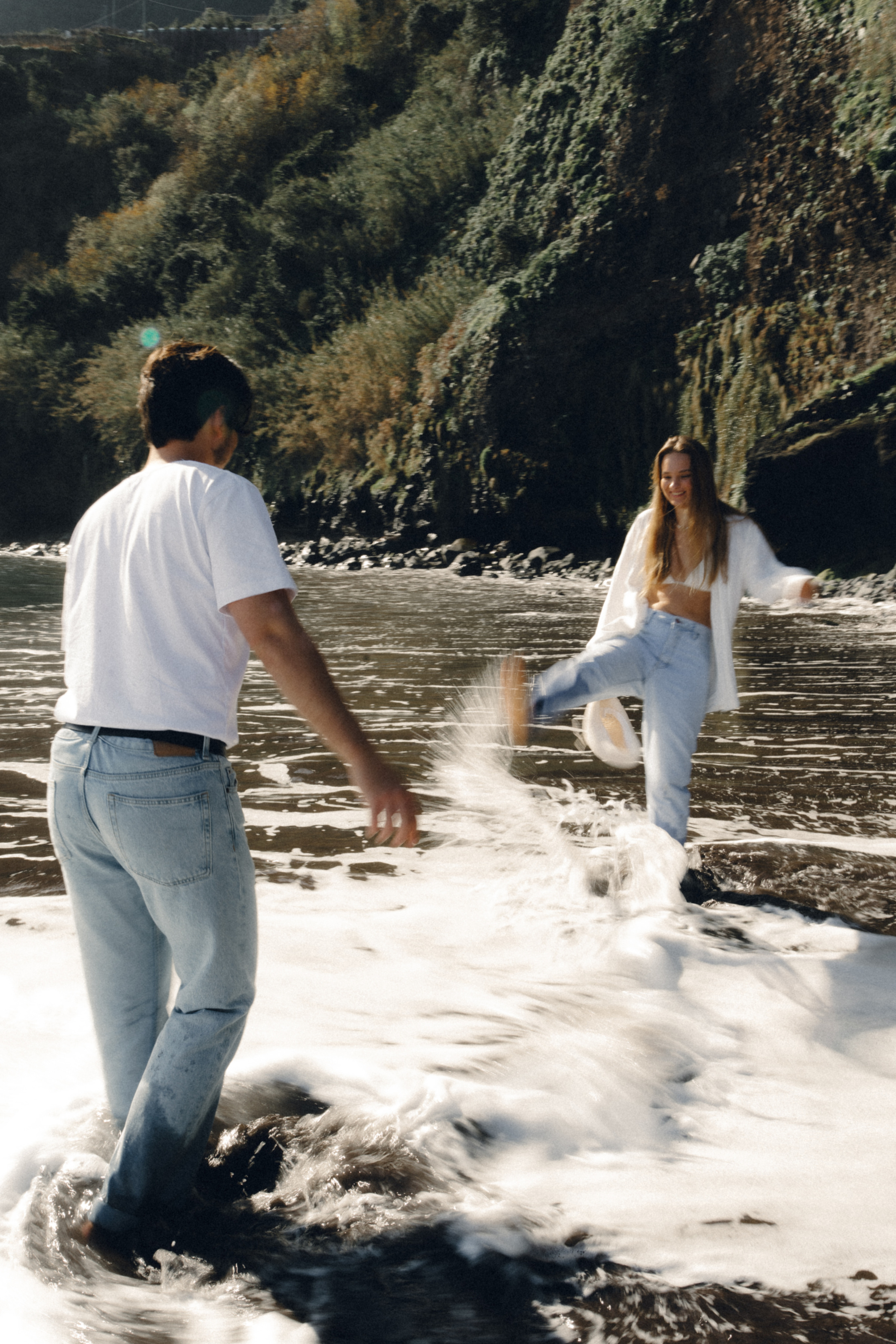 Exploring the Magic of Seixal Beach with two lovers. Wedding photographer and videographer based in Timisoara, Romania