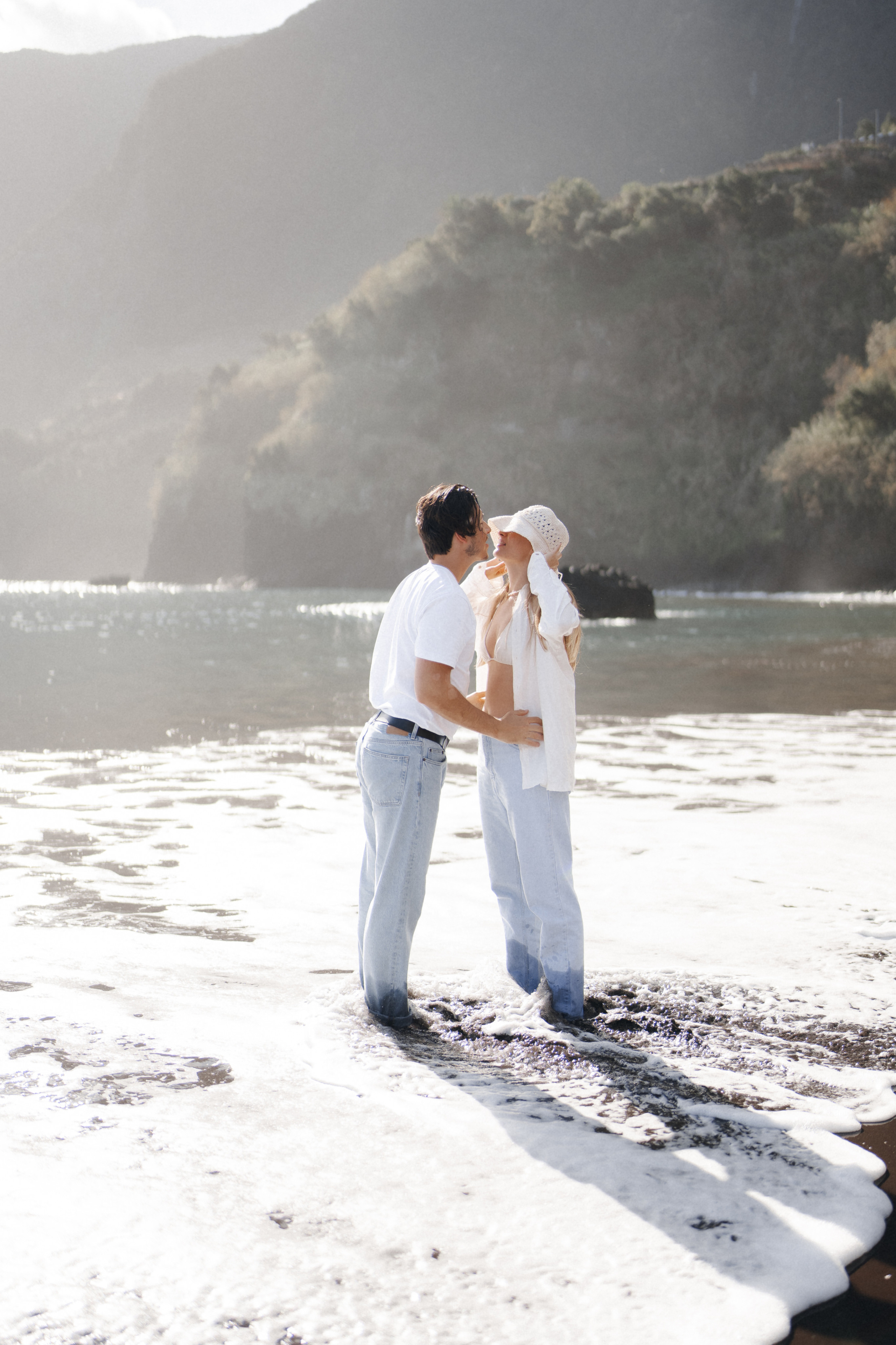 Exploring the Magic of Seixal Beach with two lovers. Wedding photographer and videographer based in Timisoara, Romania