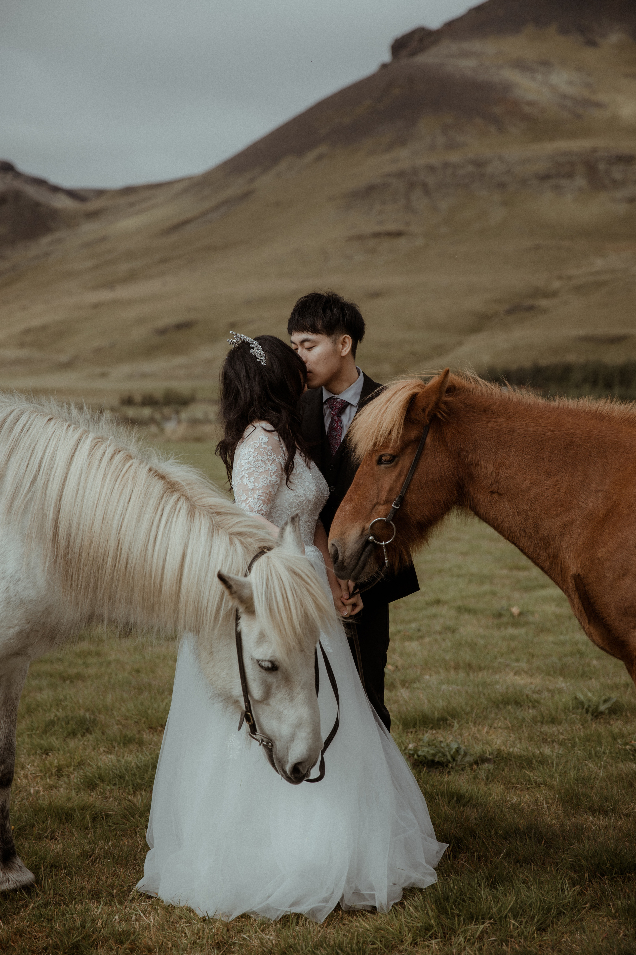Elopement at Seljalandsfoss waterfall in Iceland. Iceland elopement photographer & videographer