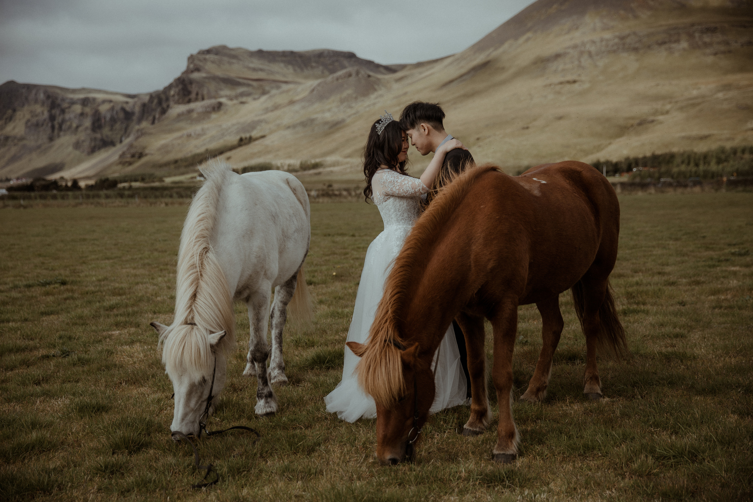 Elopement at Seljalandsfoss waterfall in Iceland. Iceland elopement photographer & videographer
