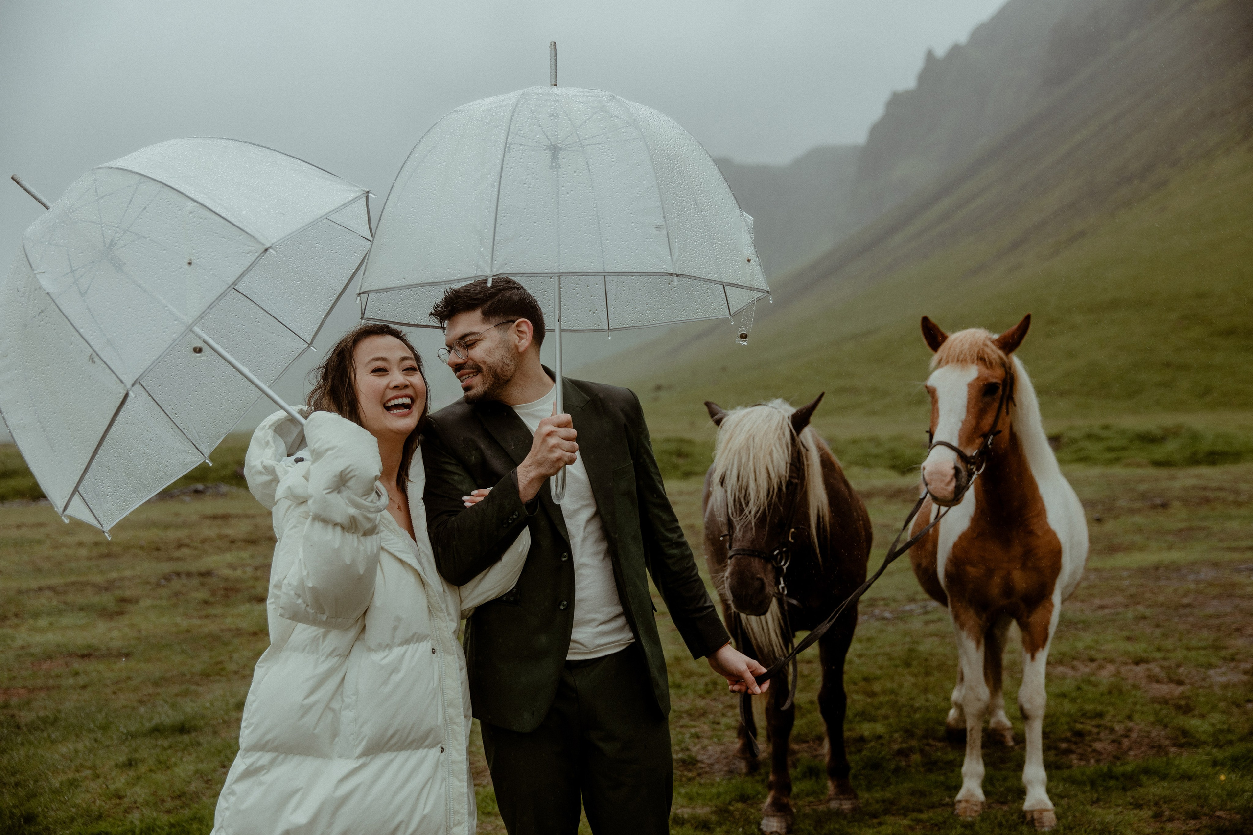 Elopement at Kvernufoss Waterfall. Iceland elopement photographer & videographer