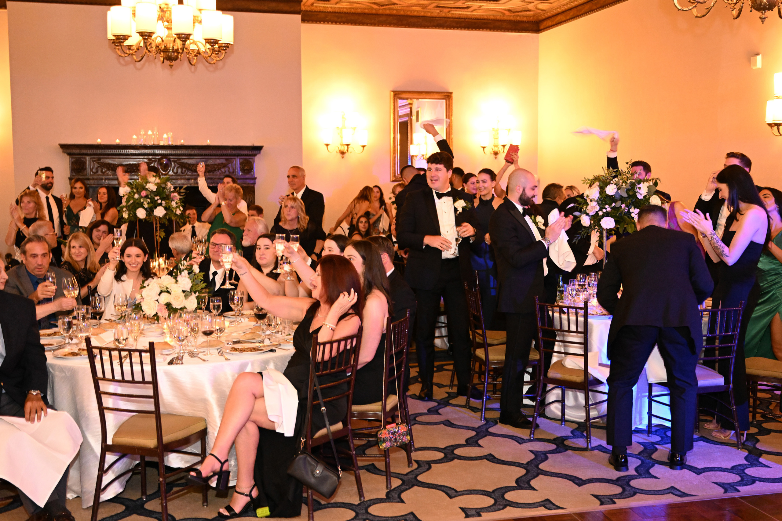 a group of people sitting at a table