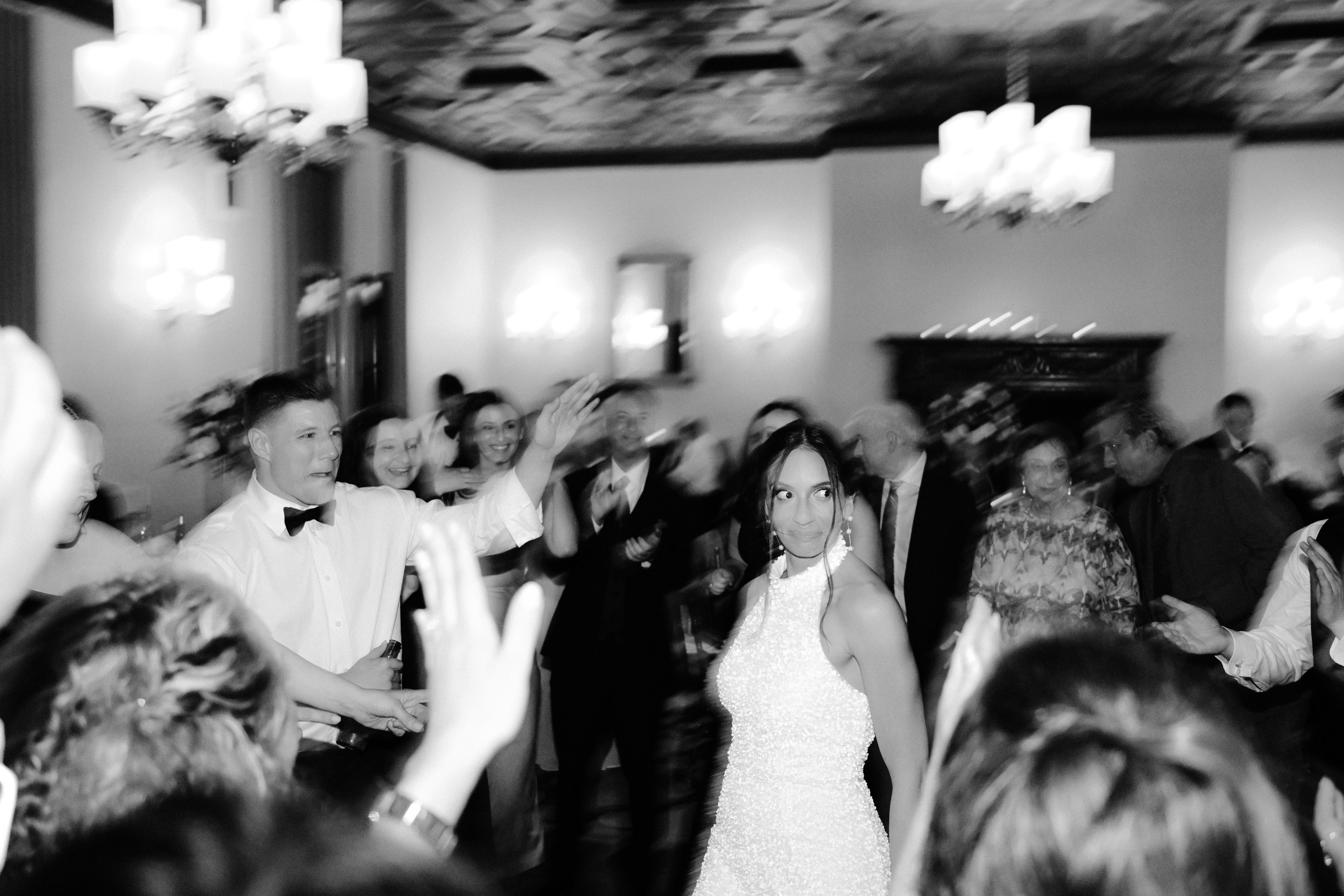a bride and groom dancing at their wedding reception