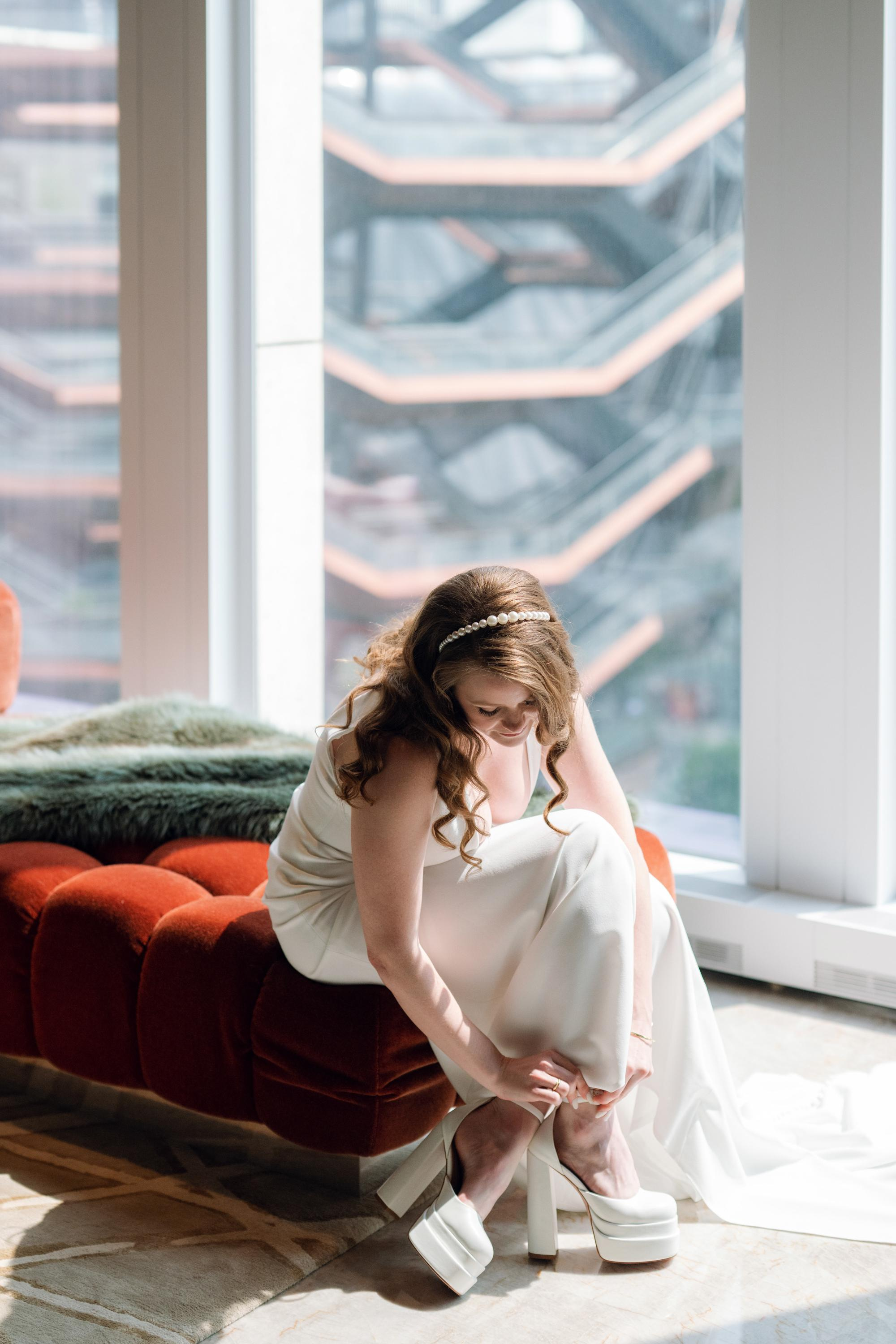 a woman in a white dress