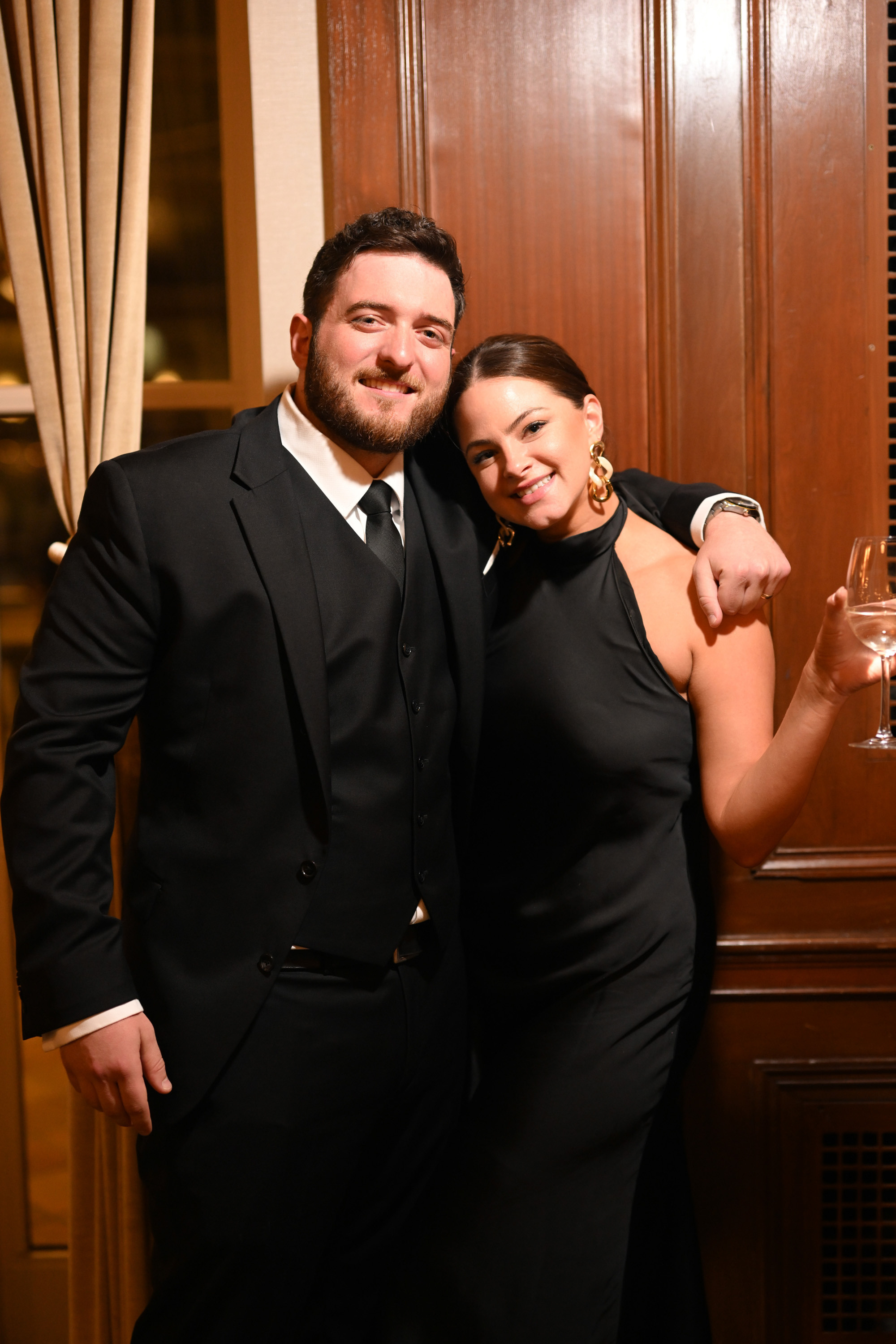 a man and woman posing for a picture