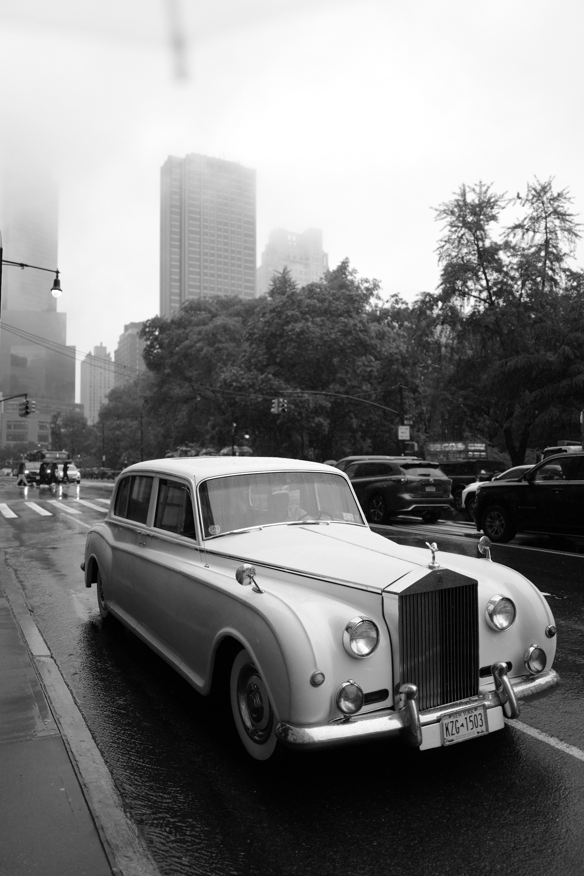 a car parked on the side of the road