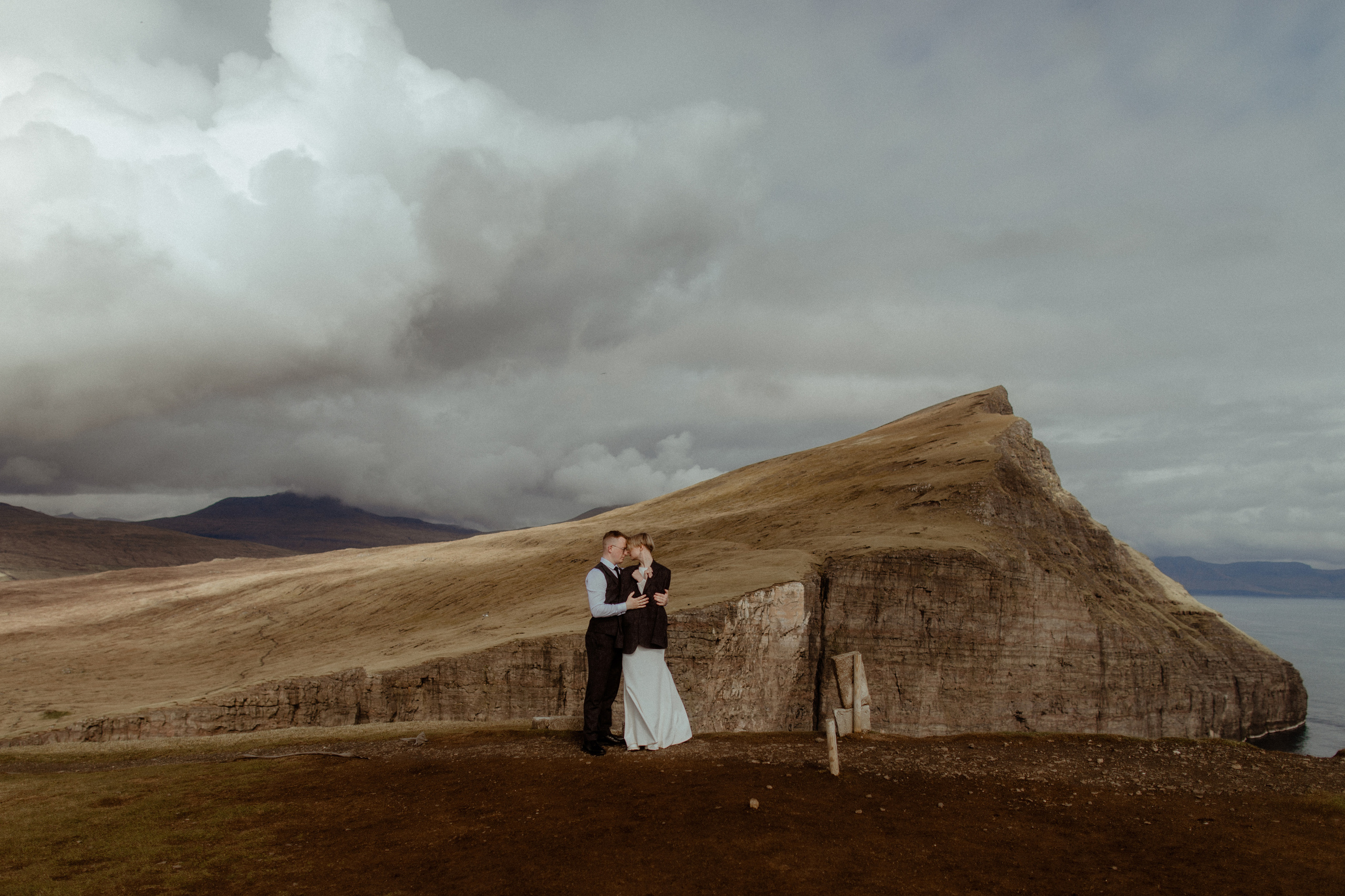 Elopement at Faroe islands. Iceland elopement photographer & videographer