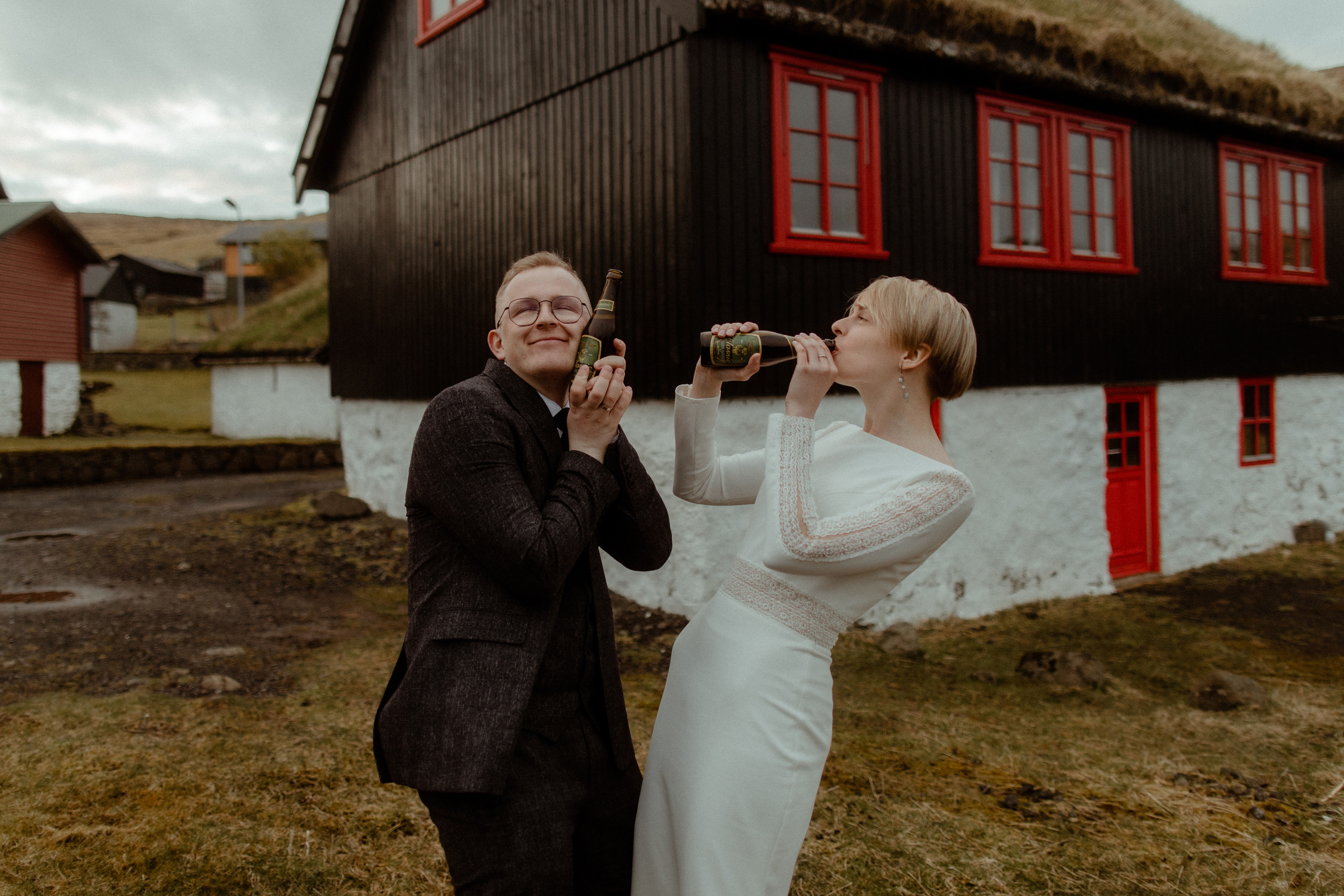 Elopement at Faroe islands. Iceland elopement photographer & videographer
