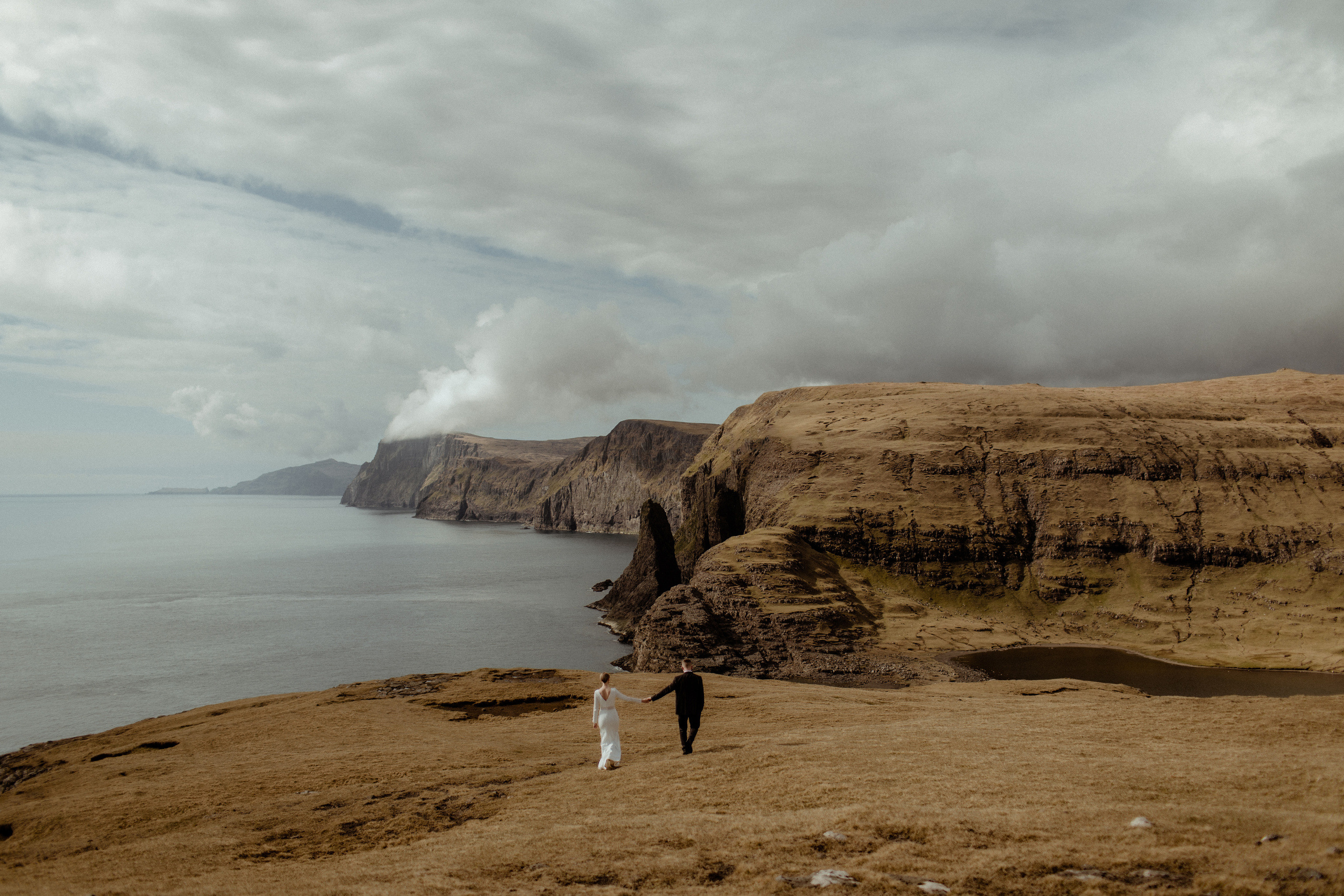 Elopement at Faroe islands. Iceland elopement photographer & videographer