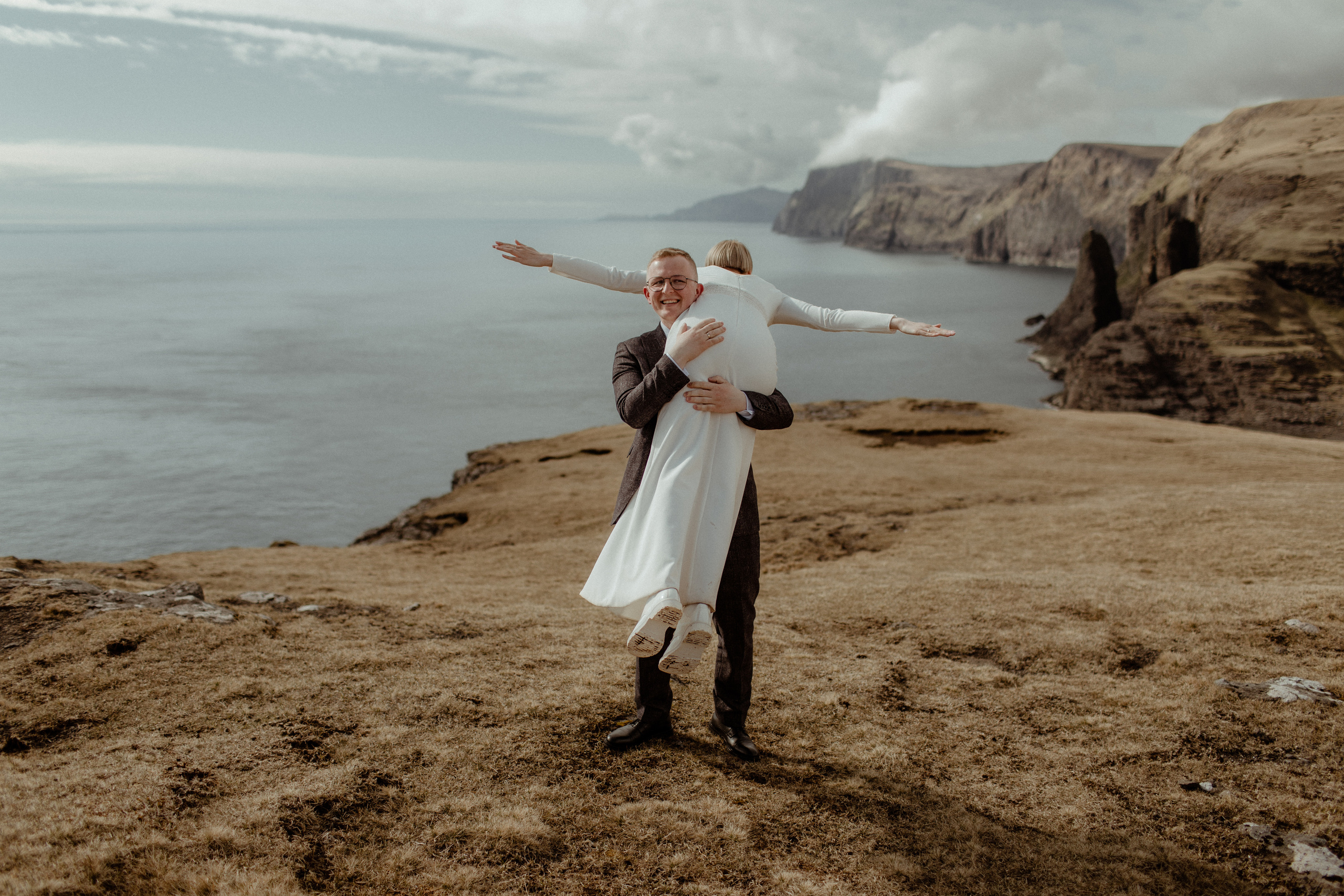 Elopement at Faroe islands. Iceland elopement photographer & videographer