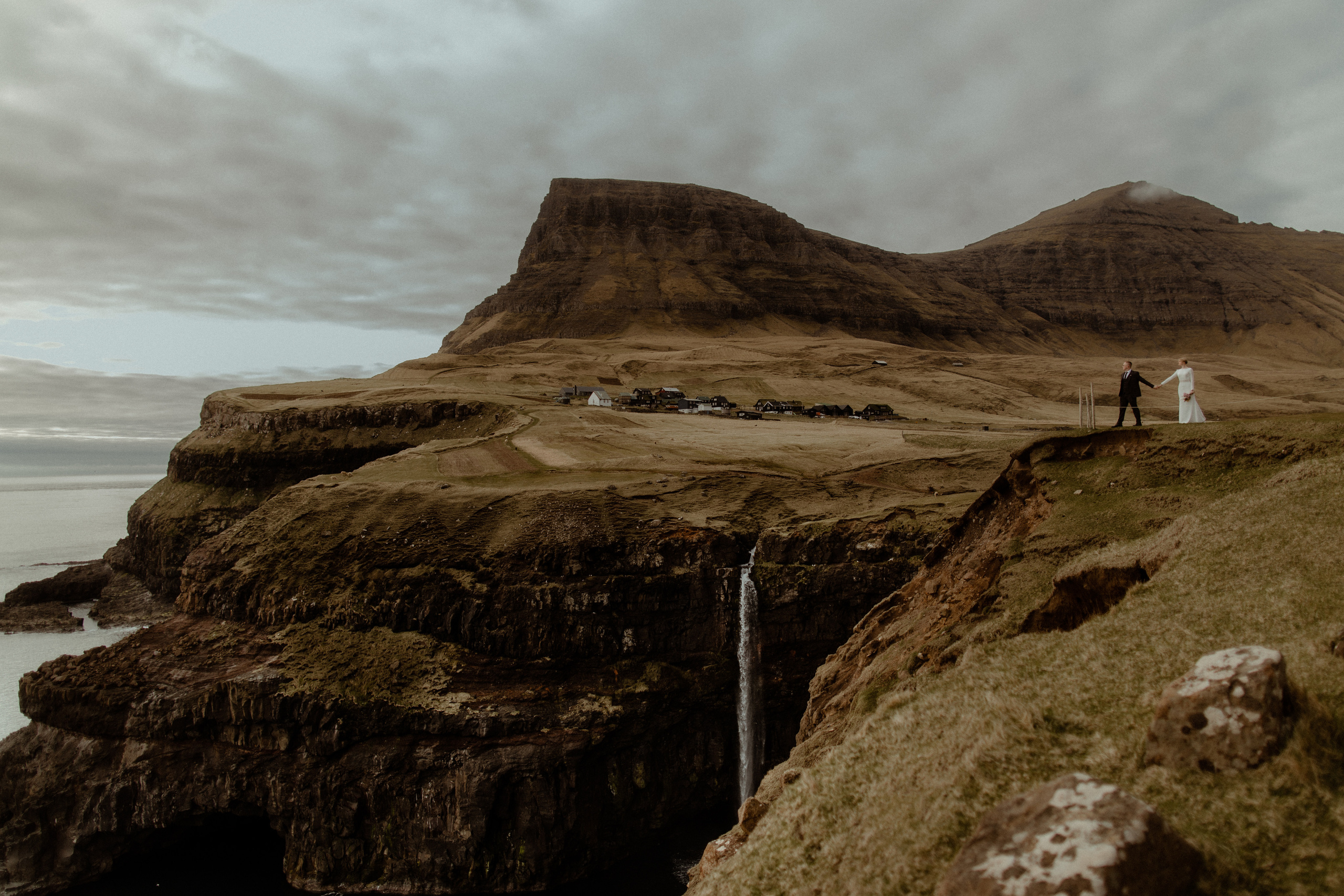 Elopement at Faroe islands. Iceland elopement photographer & videographer