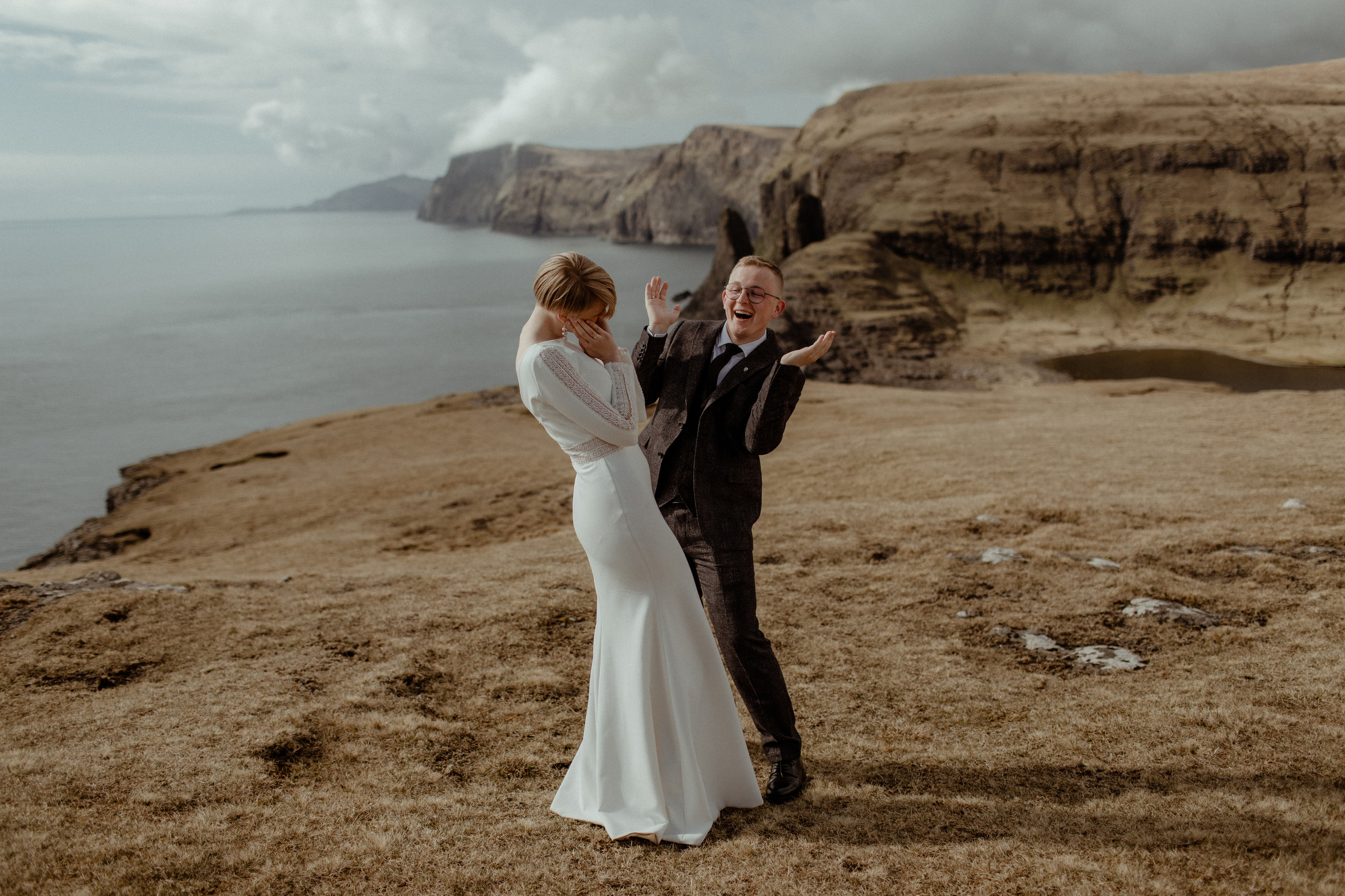 Elopement at Faroe islands. Iceland elopement photographer & videographer