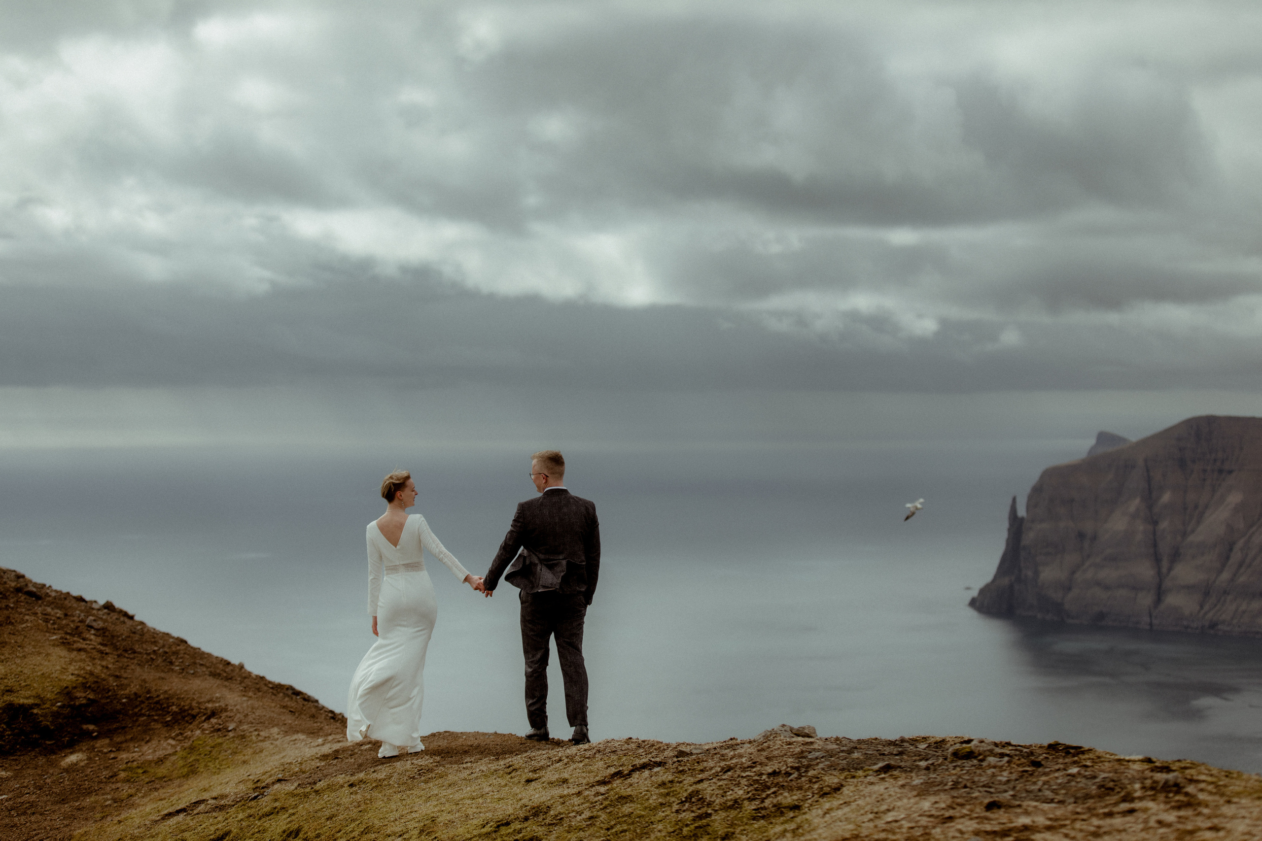 Elopement at Faroe islands. Iceland elopement photographer & videographer