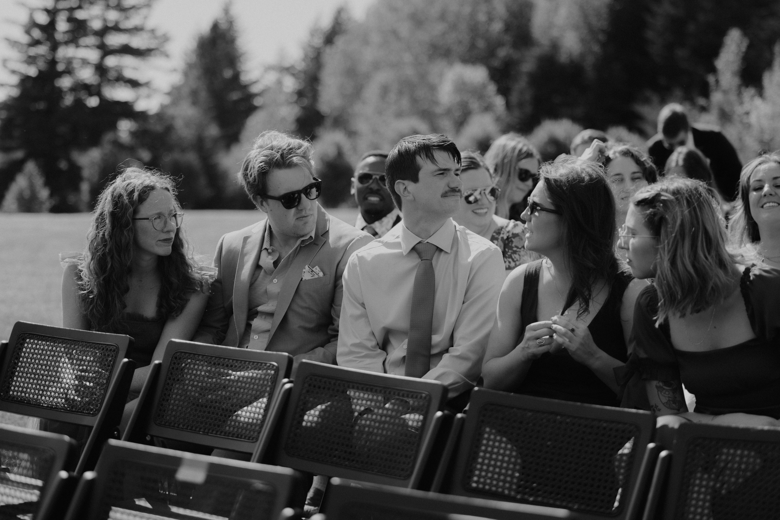 Wedding ceremony at Wind Mountain Ranch in the Columbia River Gorge