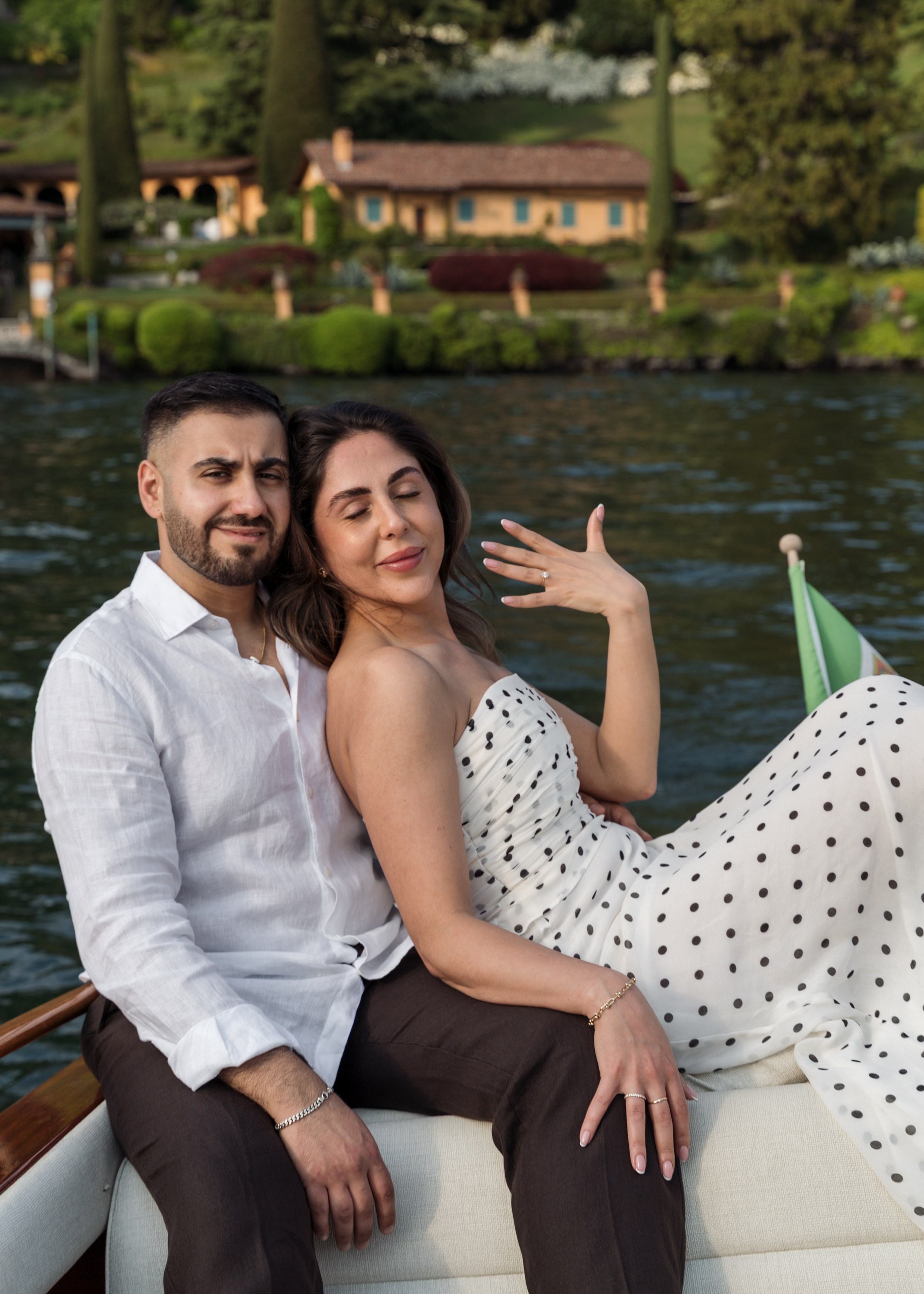 Lake Como Boat Proposal Photographer | Private Boat Proposal Ideas