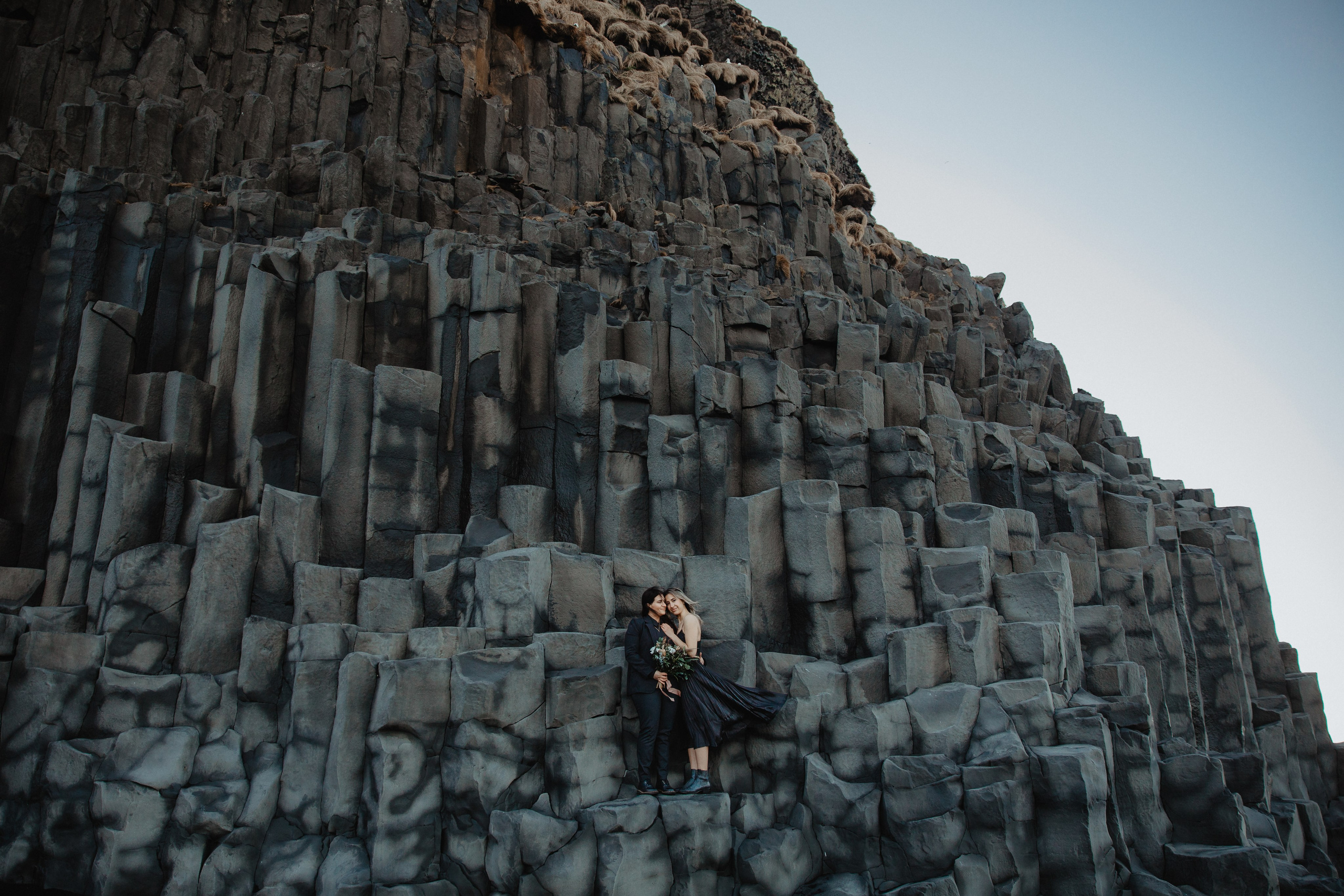 Same Sex Wedding at Iceland Black Sand Beach. Iceland elopement photographer & videographer