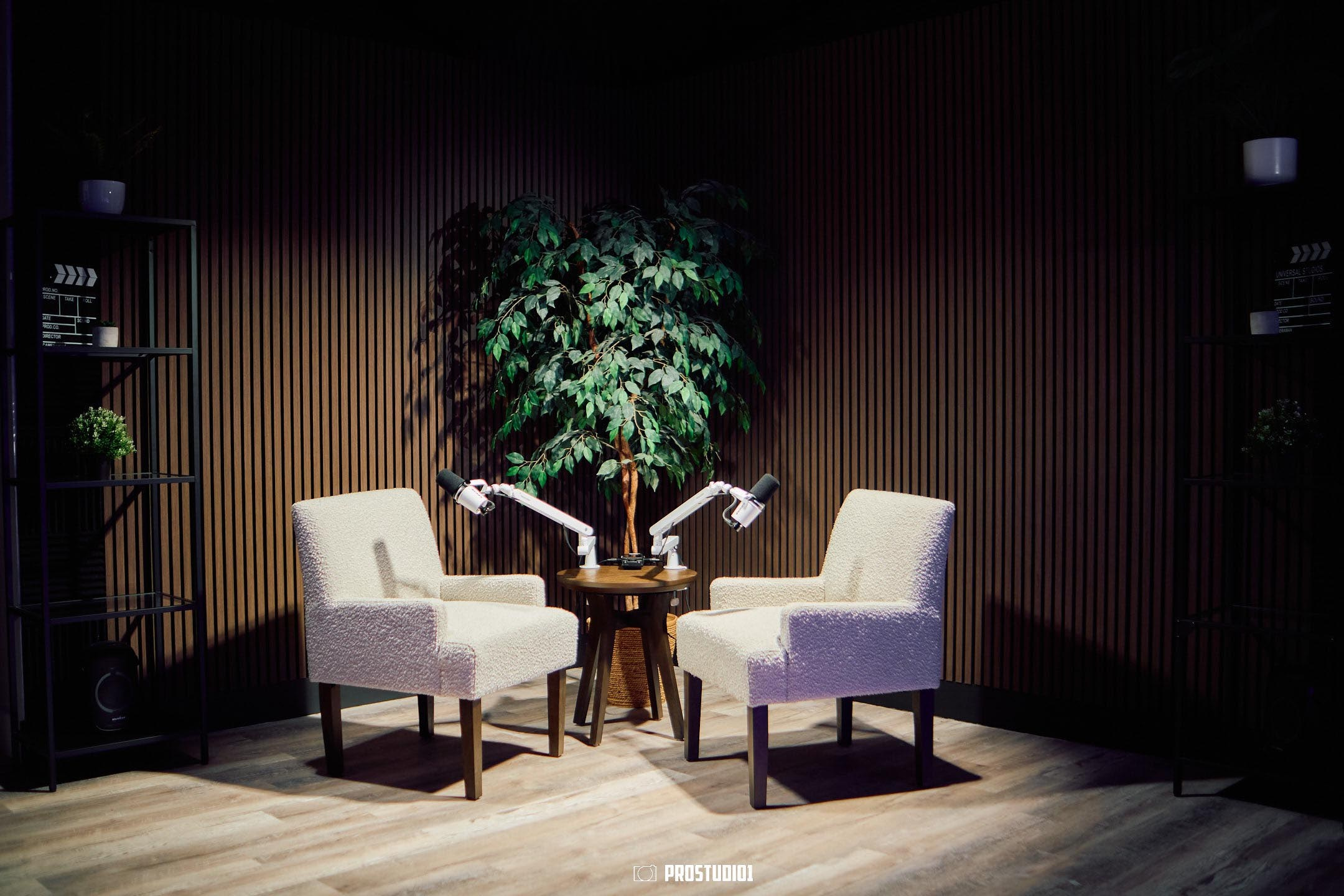 Video & Photo Studio with Black & White Zones | Zone 2. Podcast & Photo Studio in Hollywood, FL | ProStudio1 LLC