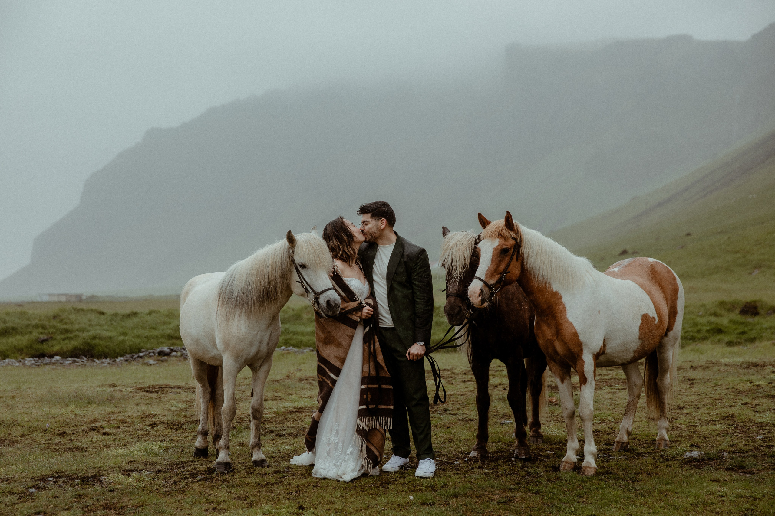 Elopement at Kvernufoss Waterfall. Iceland elopement photographer & videographer