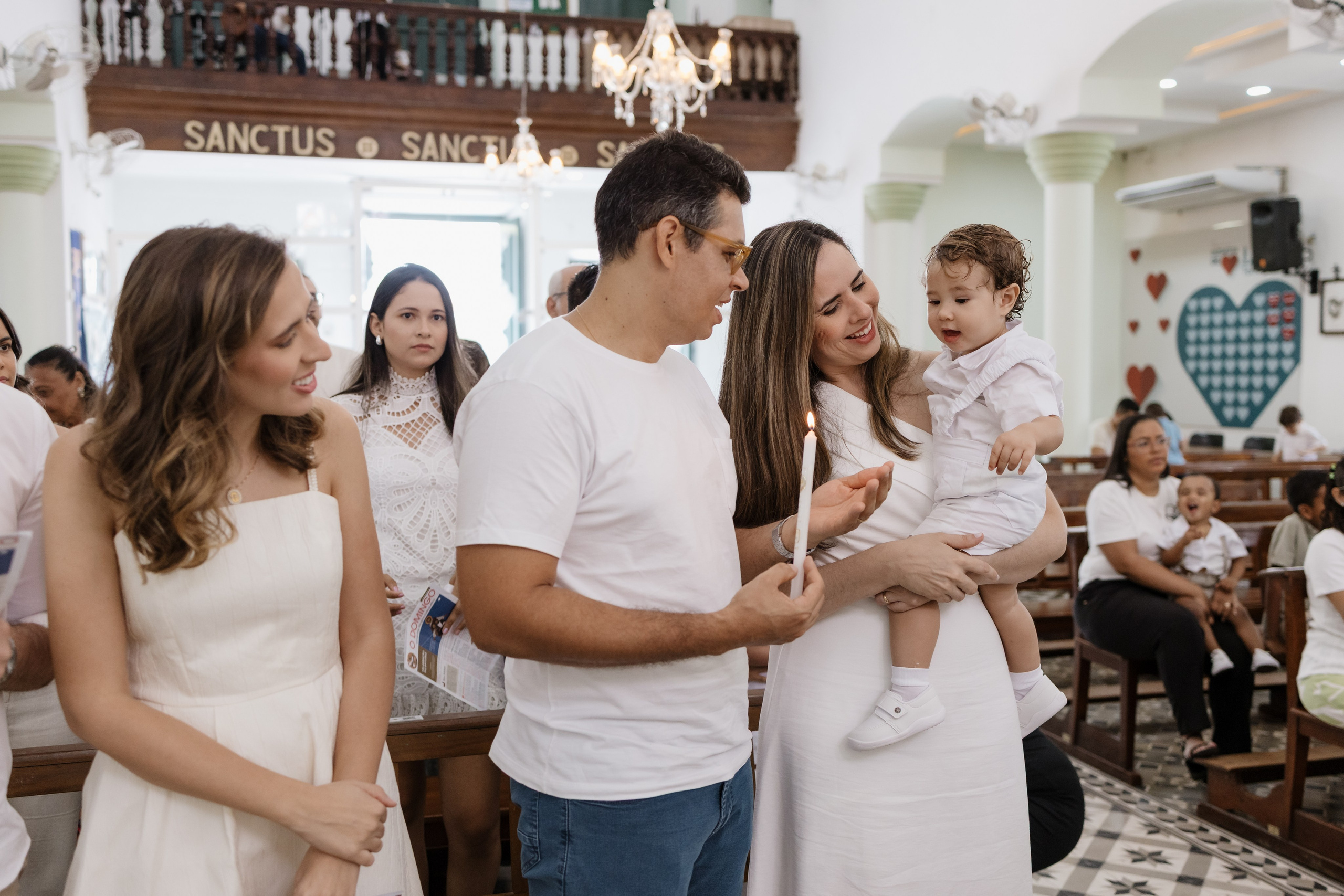 Momento da vela em batizado