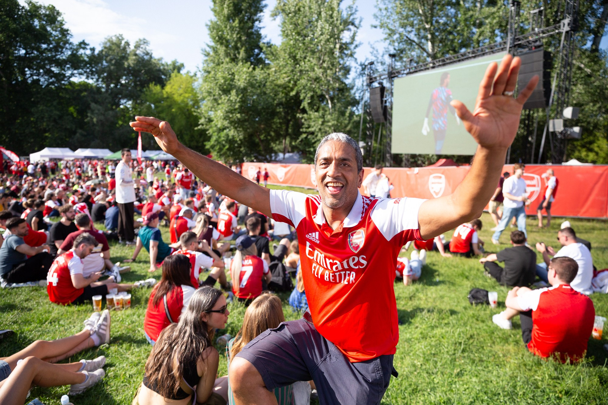 UEFA Champions League Final. Arsenal vs PSG. Budapest 2026. Arsenal Fan Zone. Photographer in Budapest — Yura Knyazev