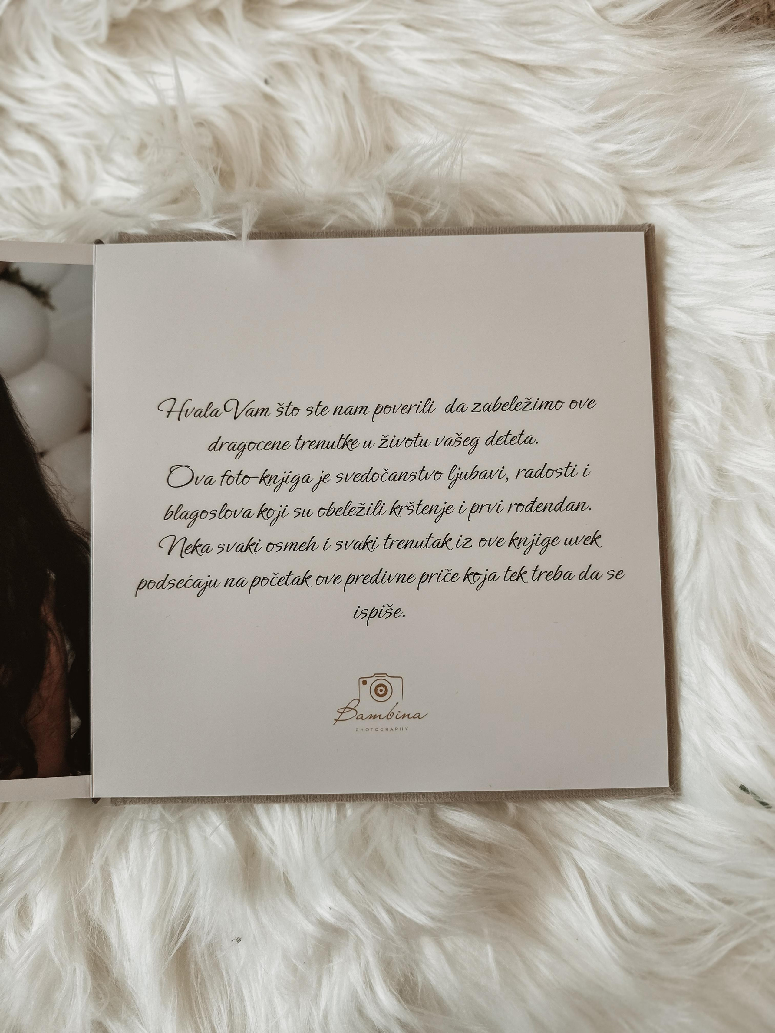 Foto knjiga. BambinaaPhotography