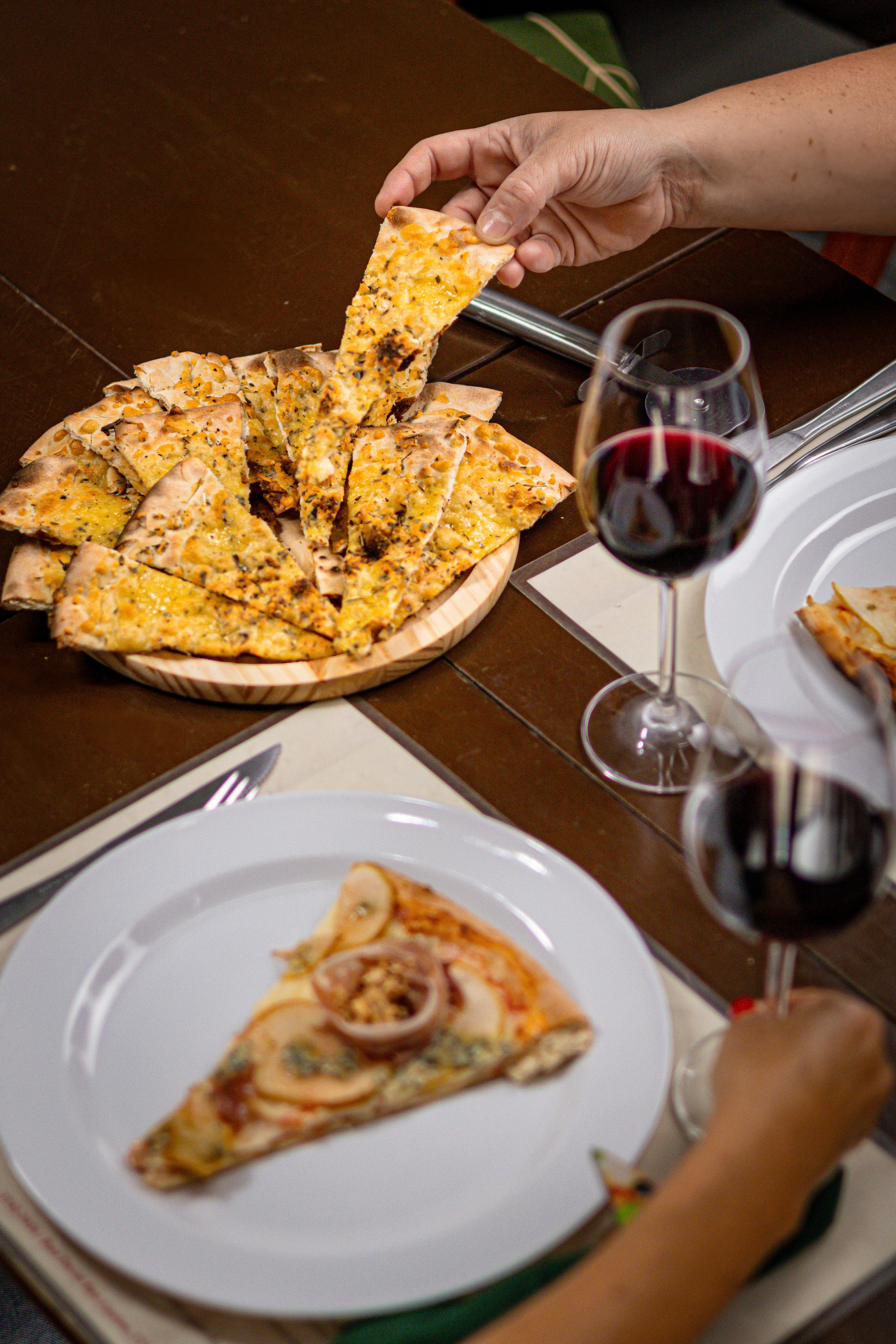Fotografia profissional de alimentos em pizzaria