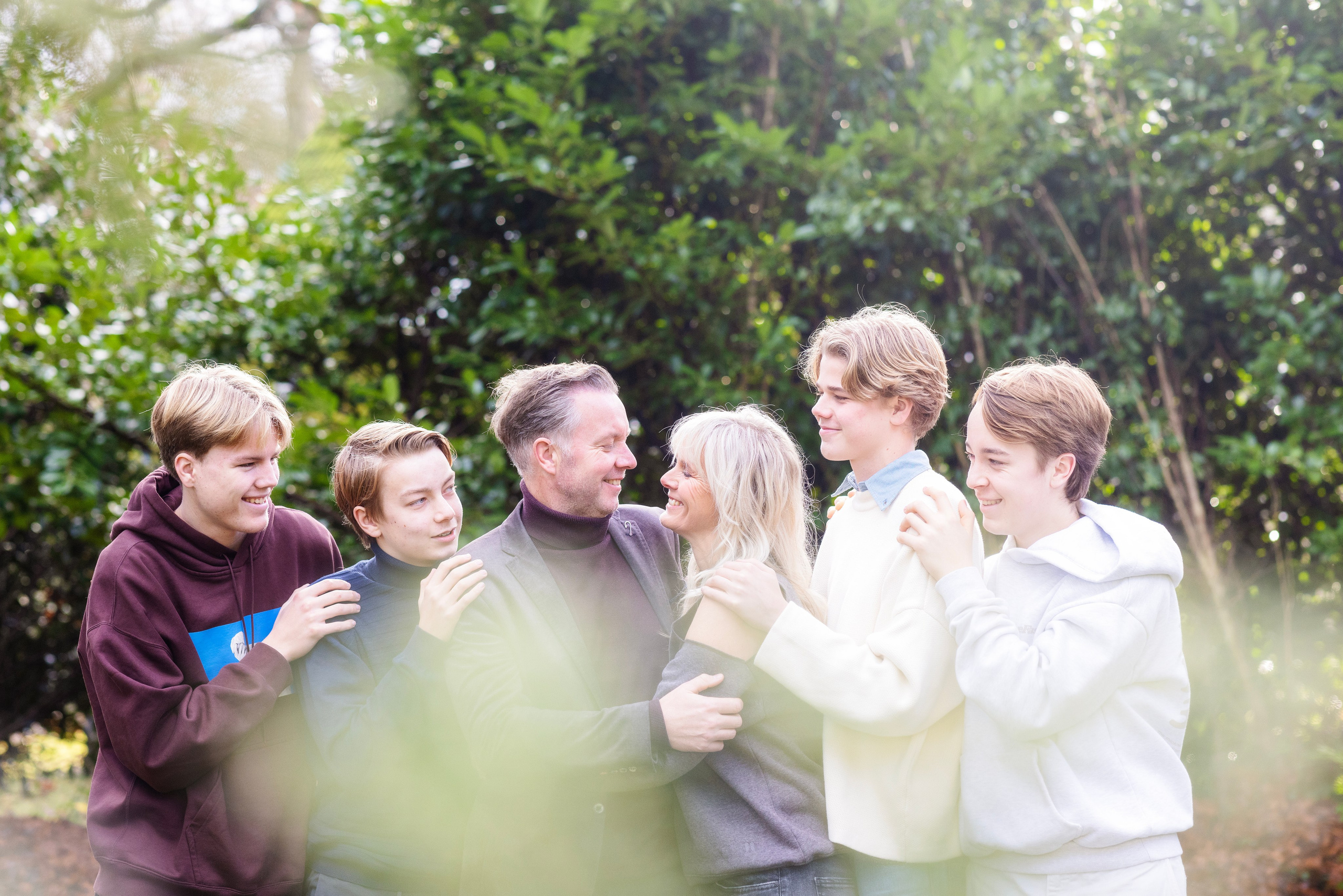 Creatieve gezinsfotoshoot
