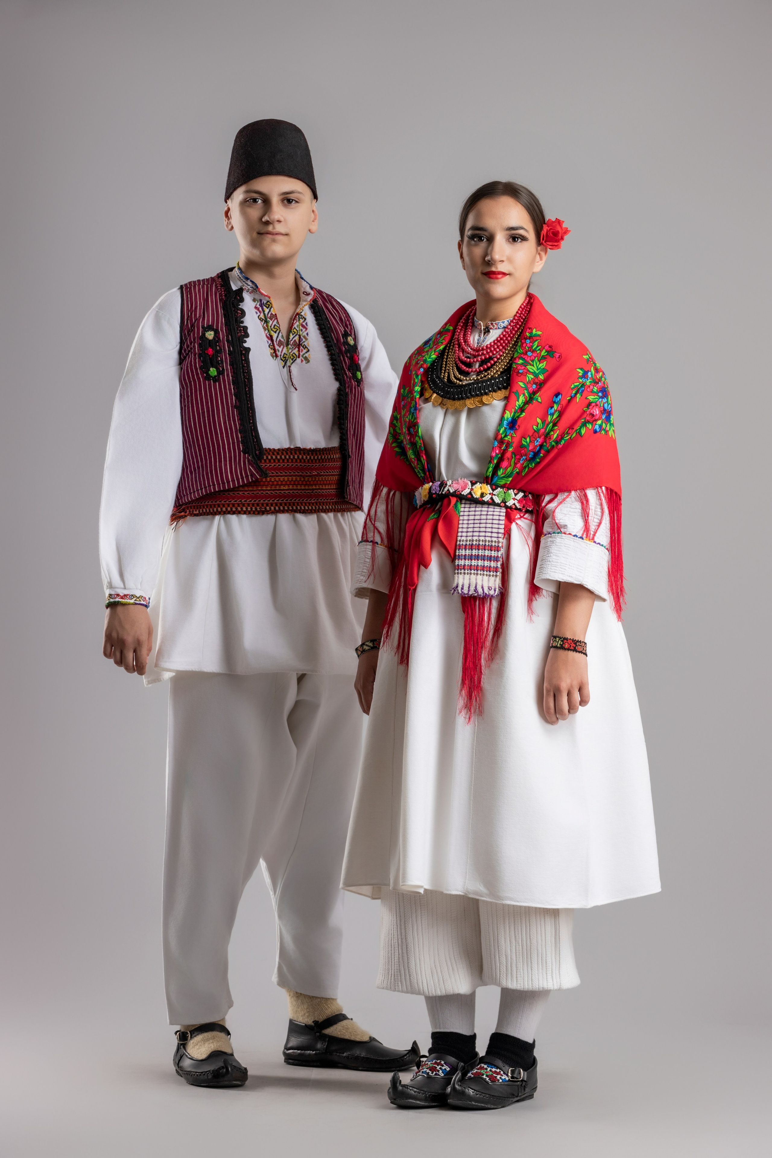Traditional costumes of Bosnia and Herzegovina – a rich gallery of folk attire, colors, and details representing the country’s diverse cultural heritage. The images highlight handmade embroidery, fabrics, and patterns that preserve the spirit of tradition through generations.