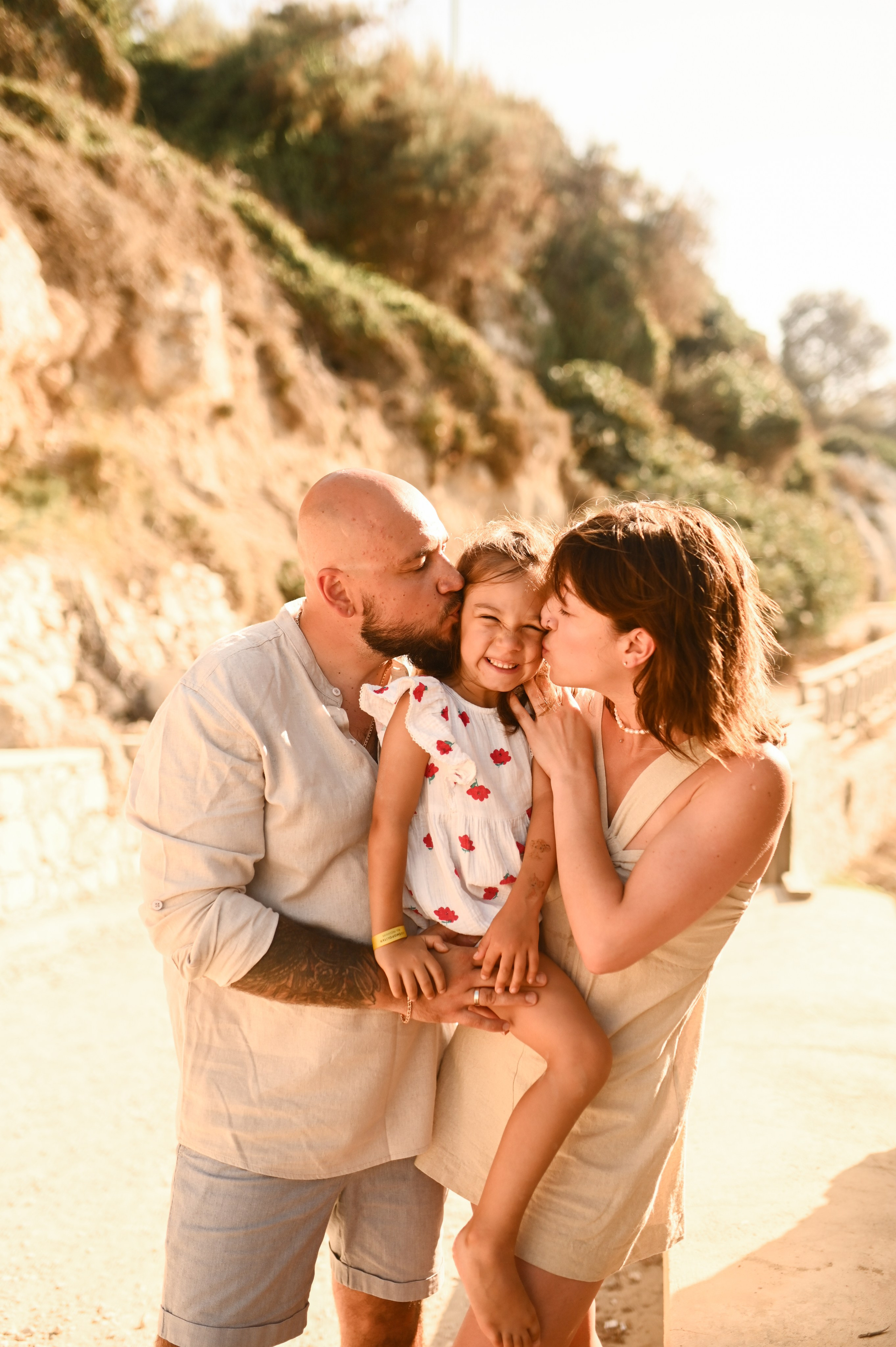 Sunset family photoshoot on the beach Rhodes. Photographer in Rhodes Island