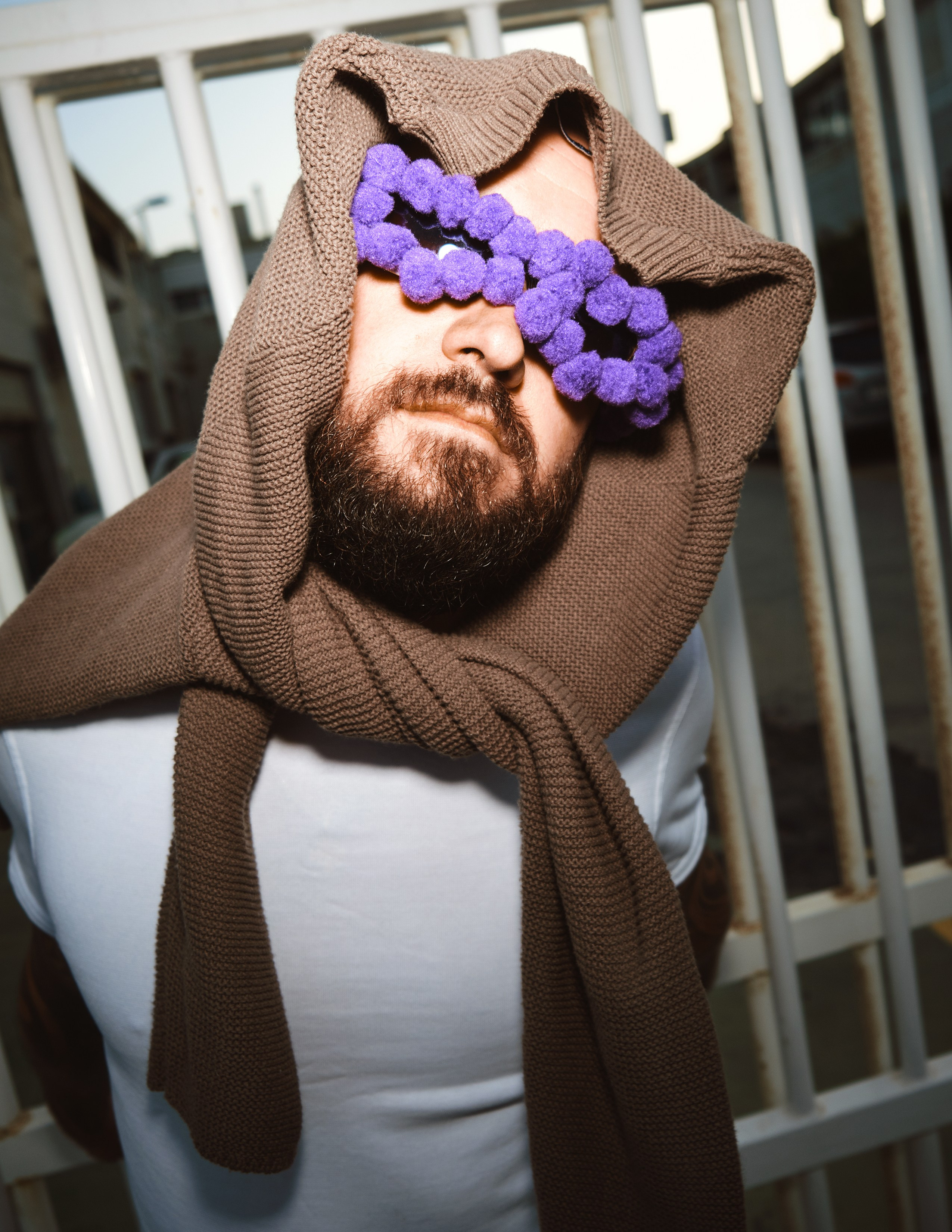 Street photography with flash light in the industrial area of Torrevieja, Alicante