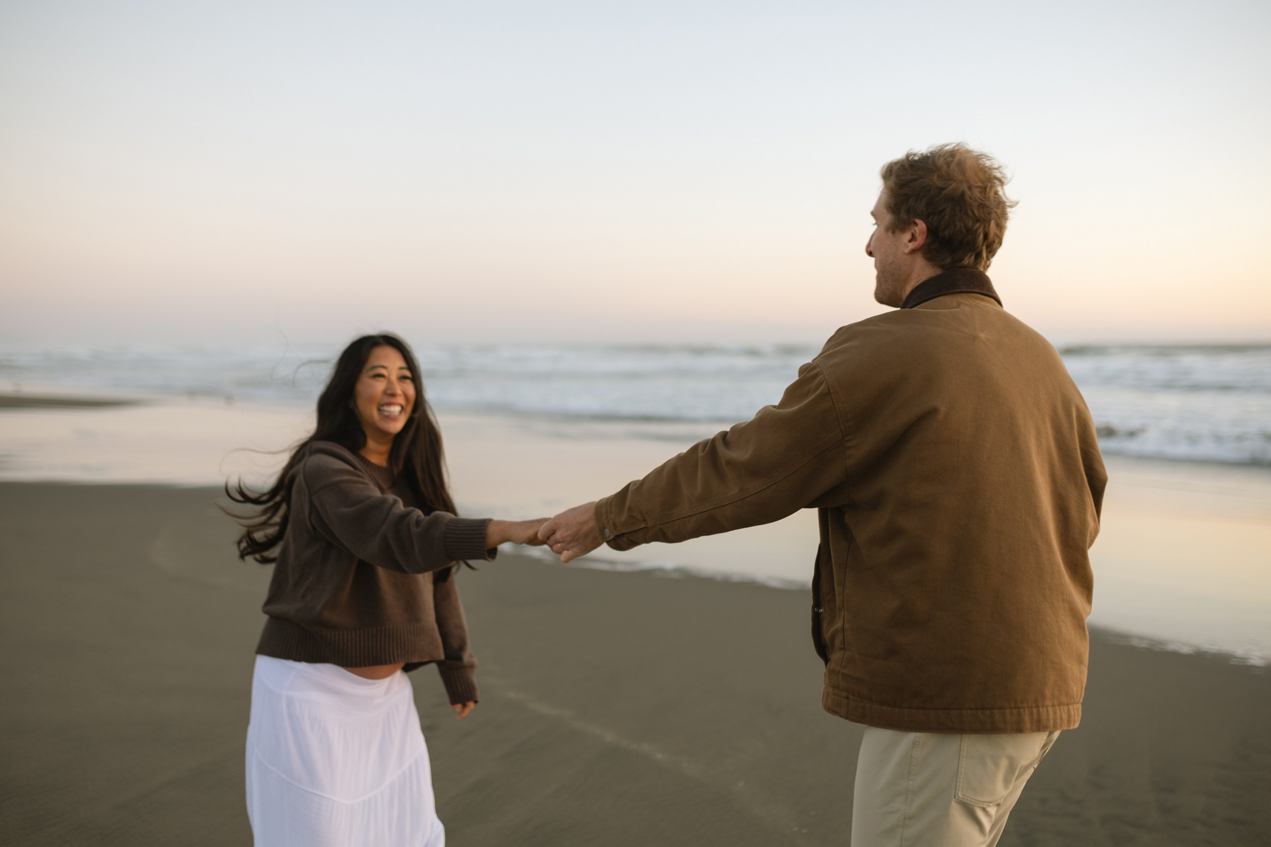 Bay Area Maternity Sunset Photo Session at Ocean Beach