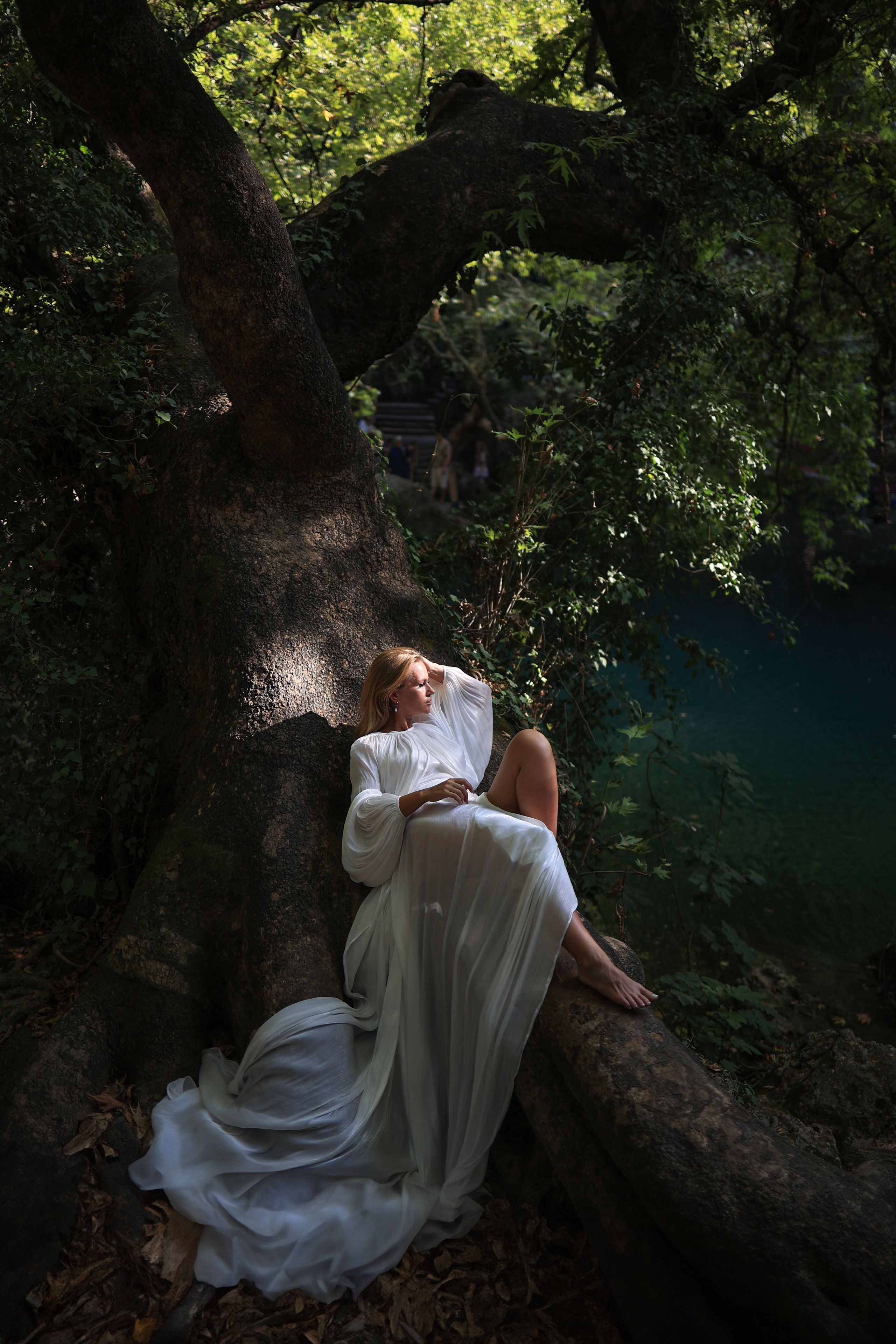 Photoshooting at Kurshunlu waterfall. Photographer in Turkey, Antalya, Kemer, Belek, Side, Kas, Fethiye