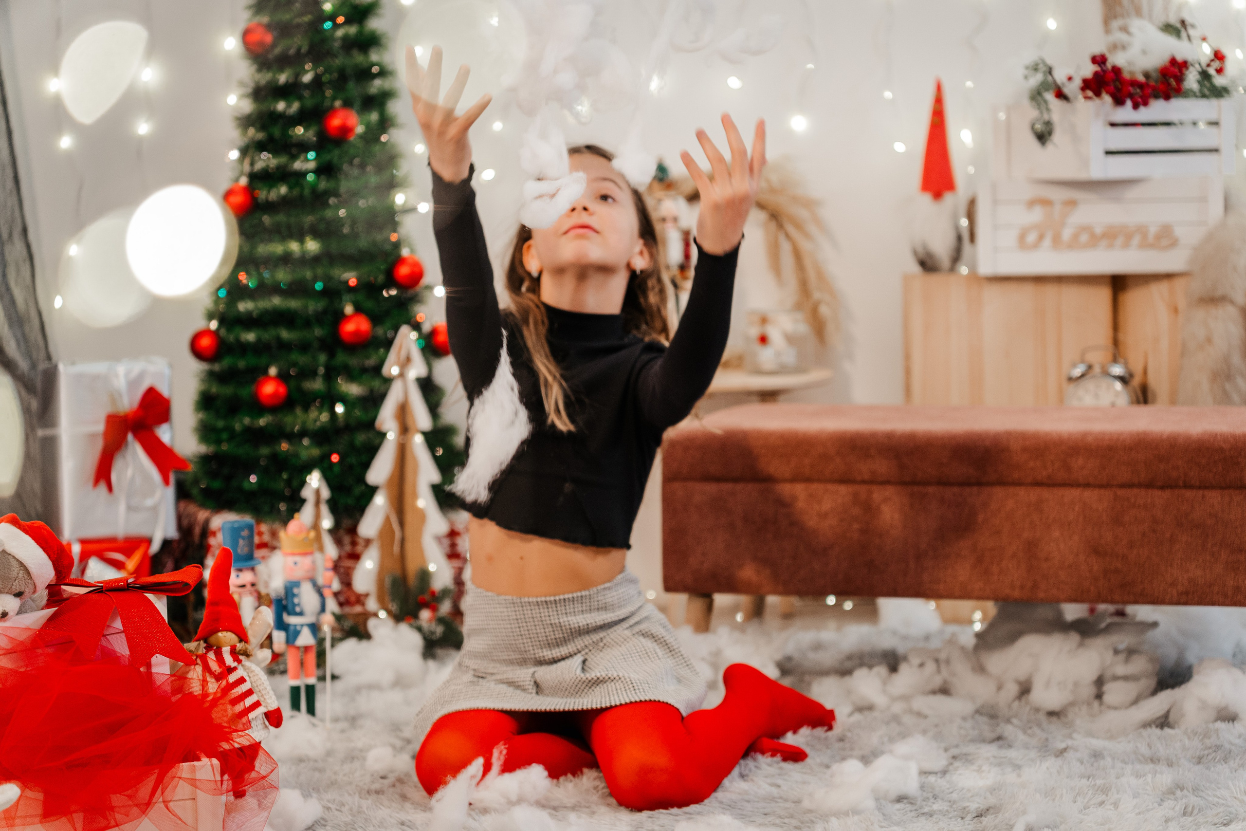 Mini sessione natalizia 2025 bambini Pomezia