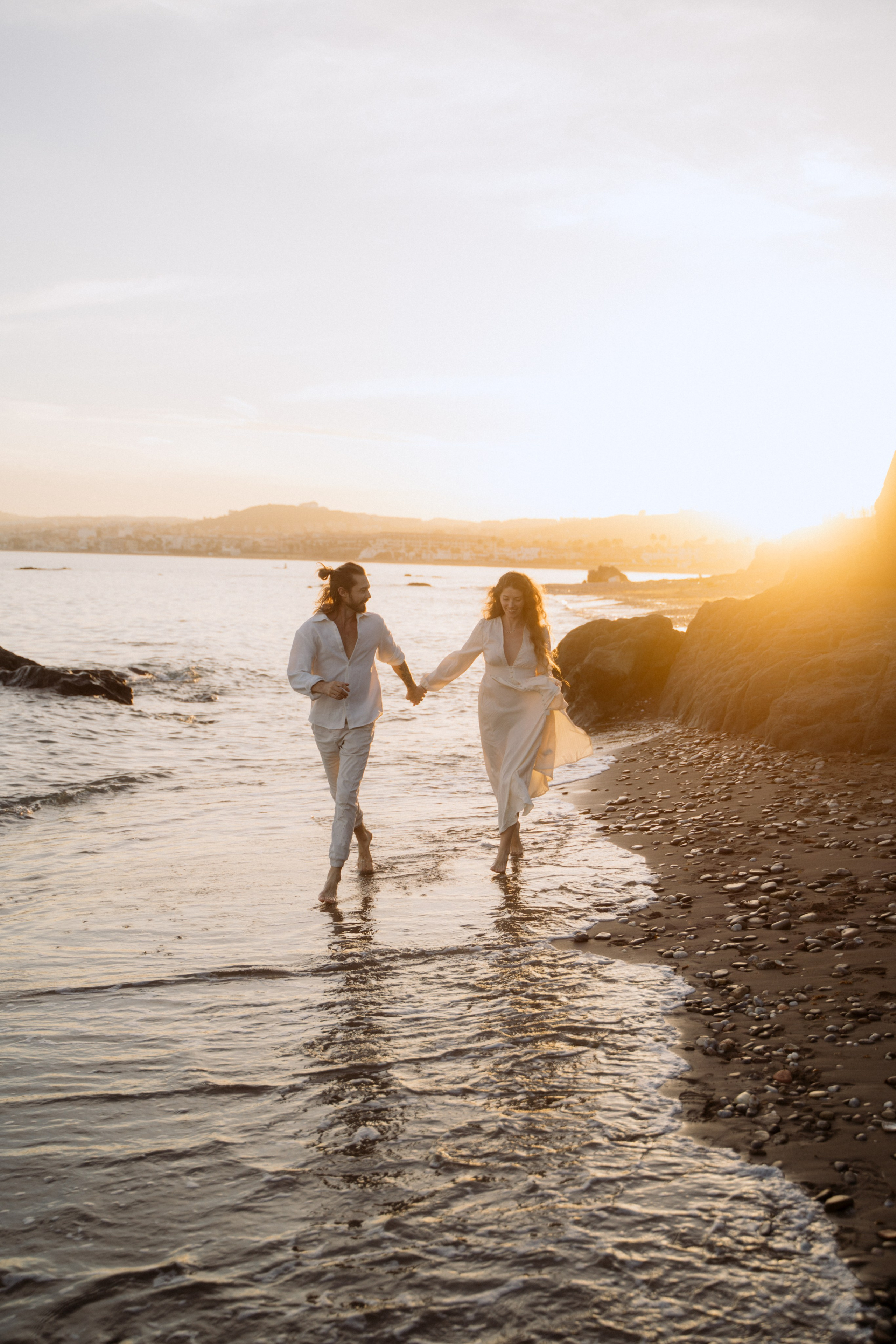 Beach Love Story on the Mediterranean Sea
