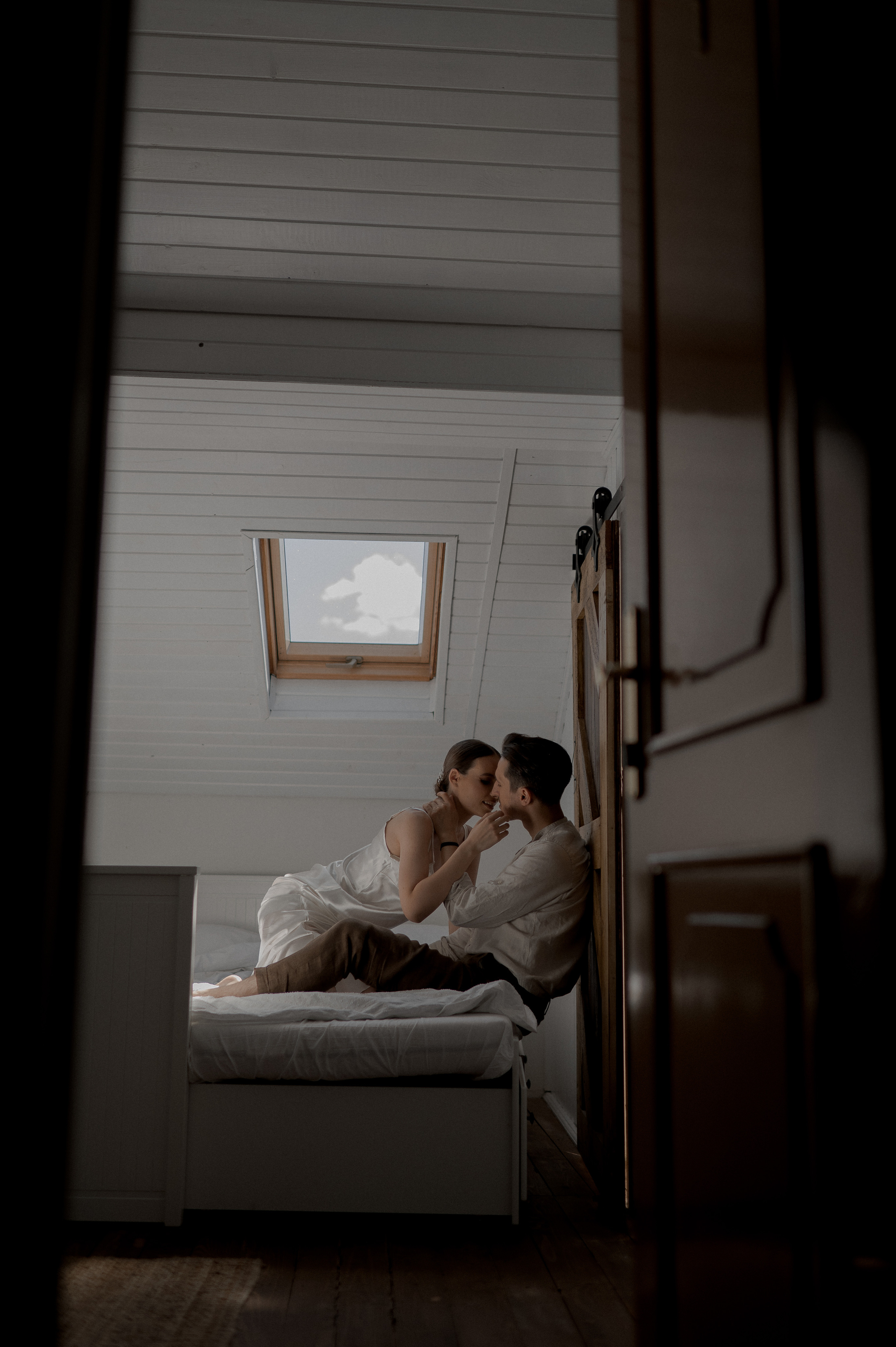 The couple finds solace and connection in bed, enveloped in love and anticipation as they embark on their journey as spouses.