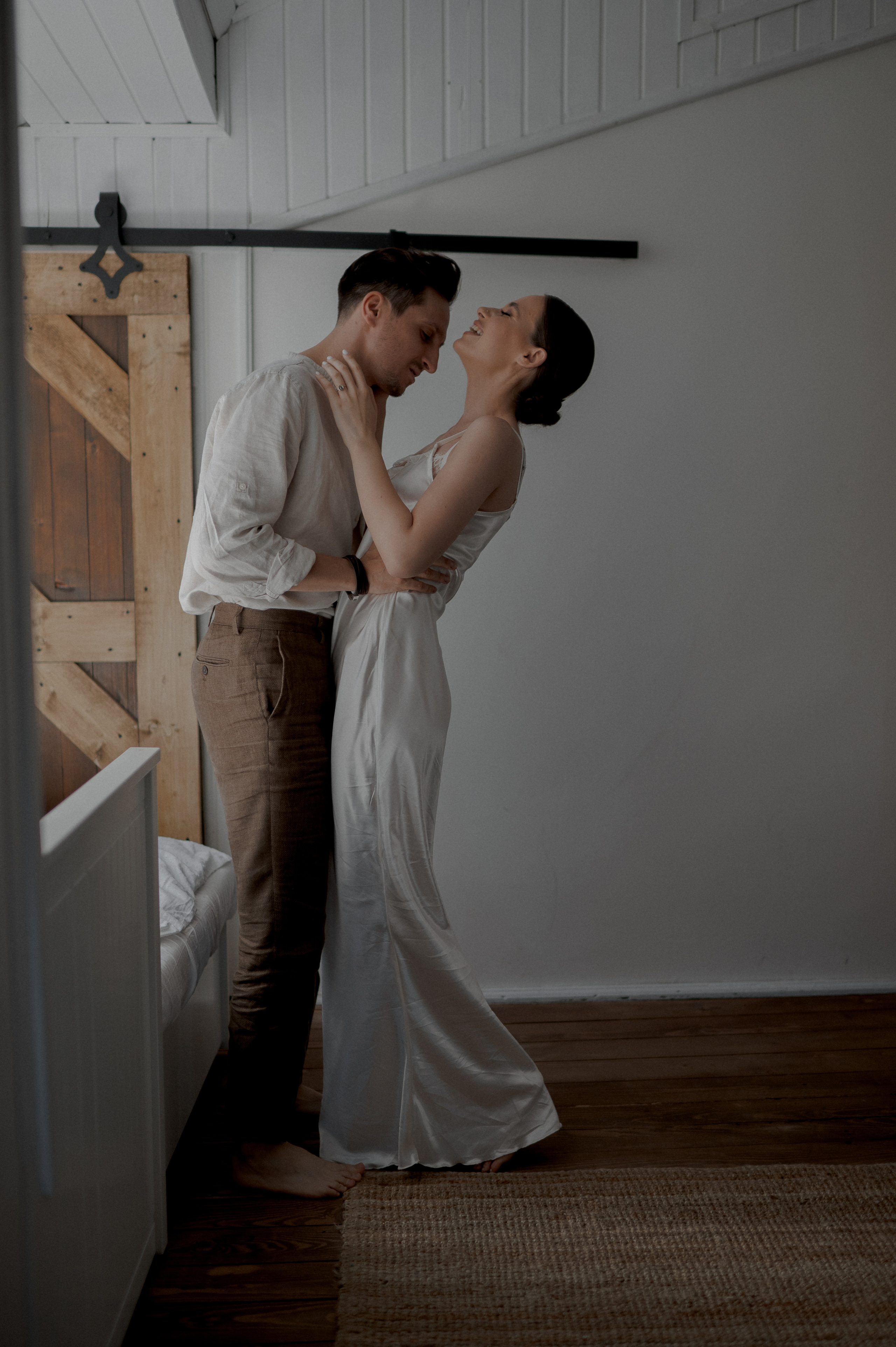 The room comes alive as the couple twirls and dances, their love radiating through every movement, creating an enchanting ambiance that reflects their deep connection.