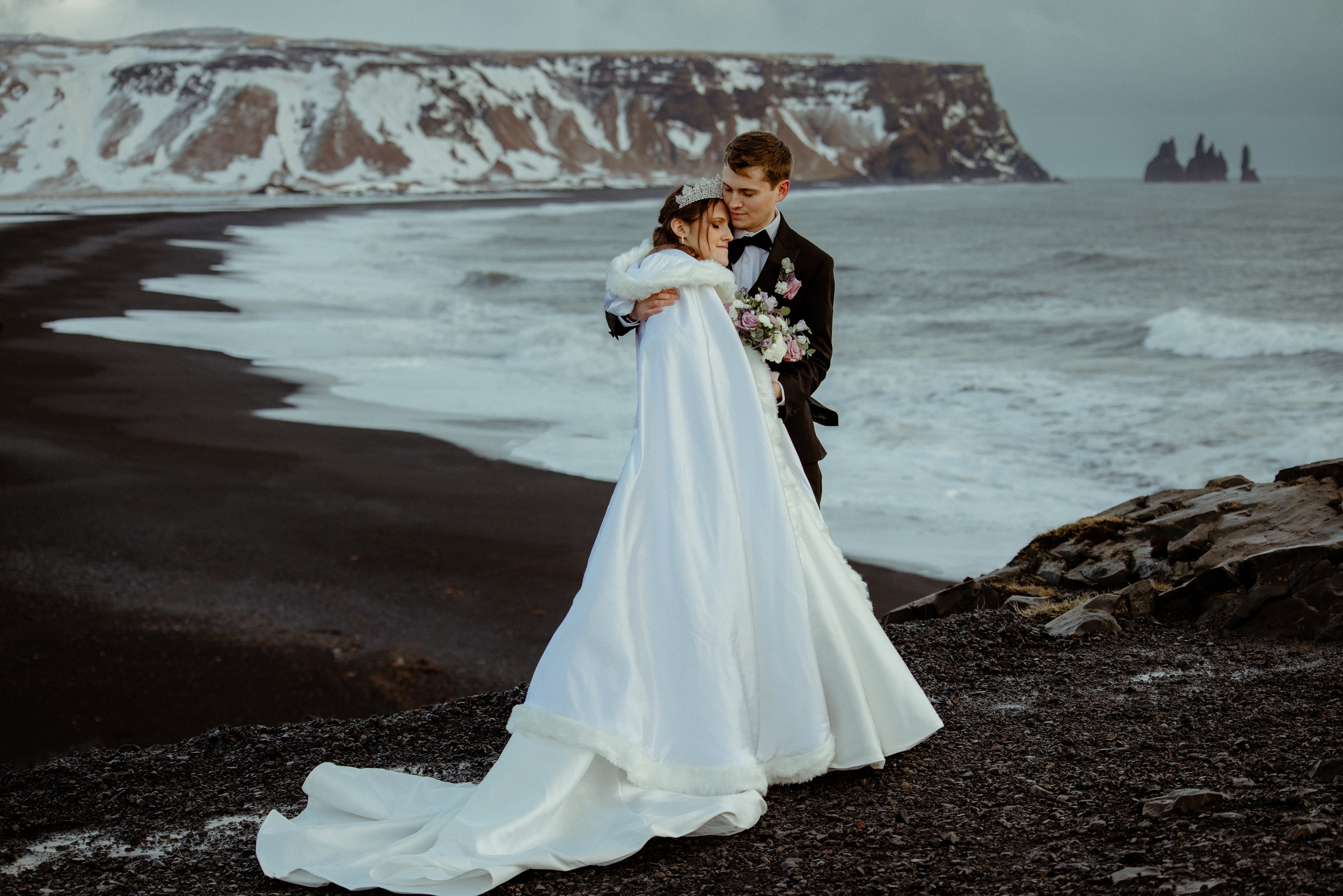 Snowy Elopement in Iceland. Iceland elopement photographer & videographer