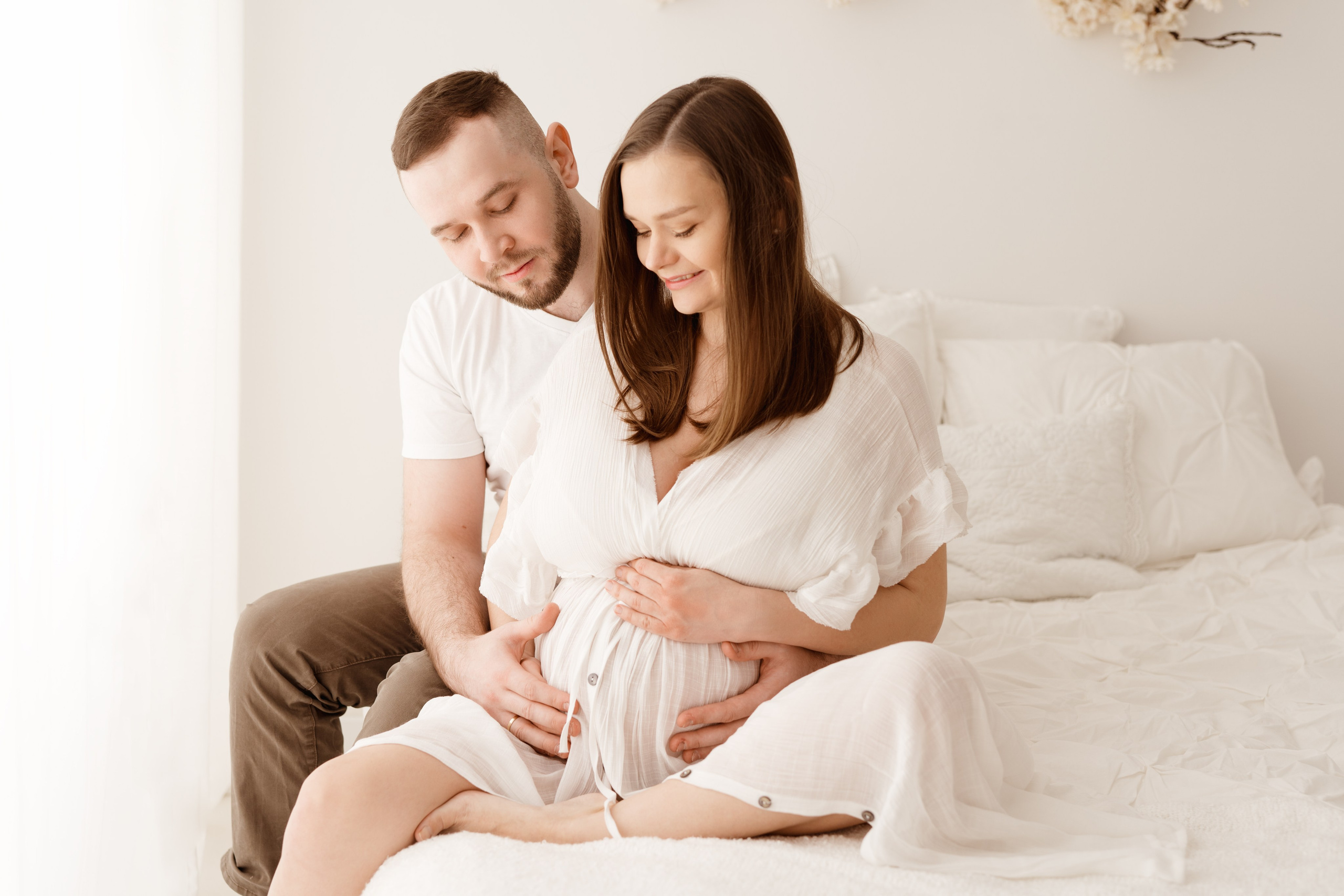 Sesja ciążowa Marty i Łukasza. Fotograf Łódź - sesja ciążowa, noworodkowa, dziecięca. Studio w Łodzi