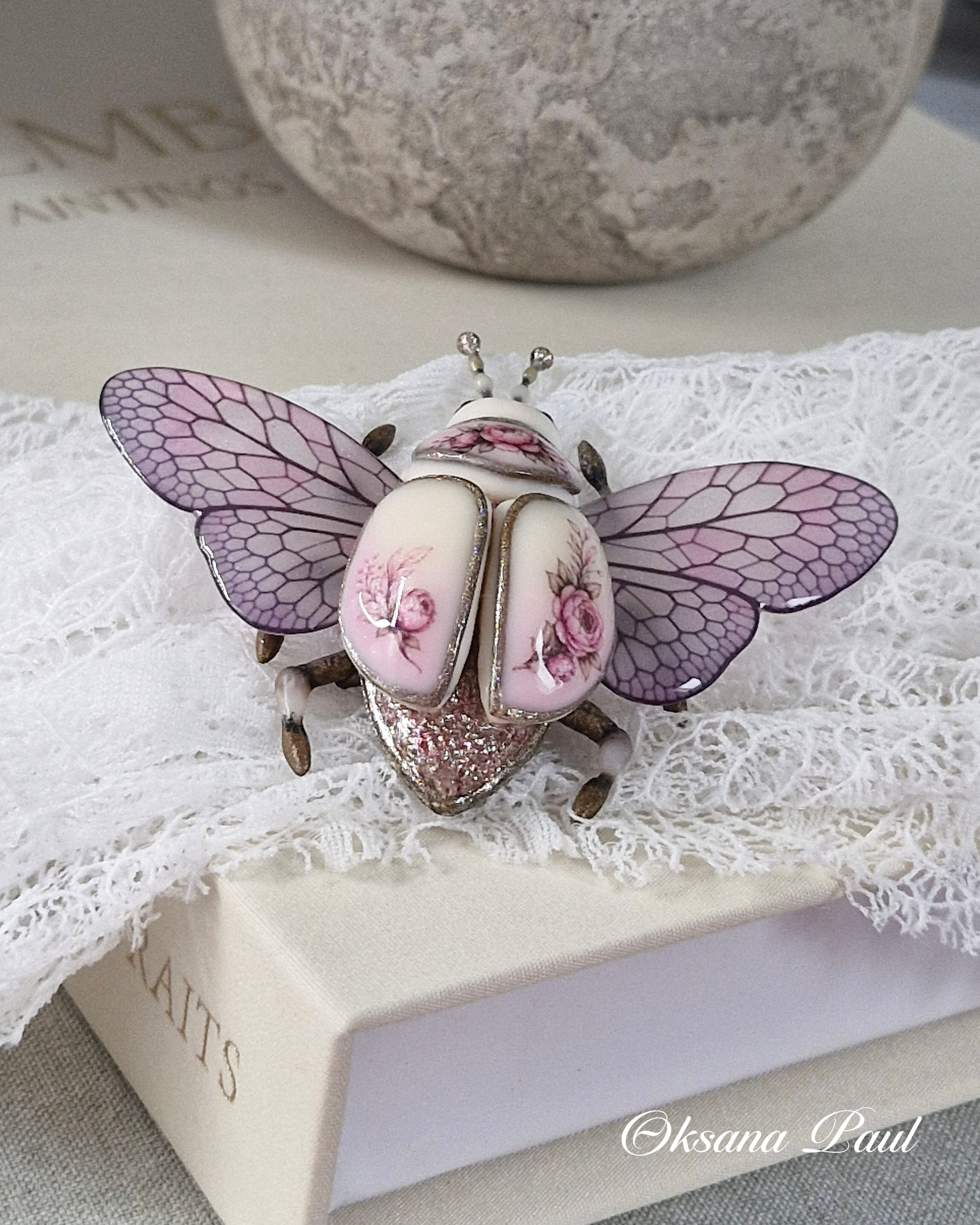 Броши-жуки / Insekten-Broschen ➜. Oksana Paul-Gardinen-Design Oksana Paul ✧ Art of Gardinen & Textile Design ✧ Polymer Clay Art & Handmade Creatures