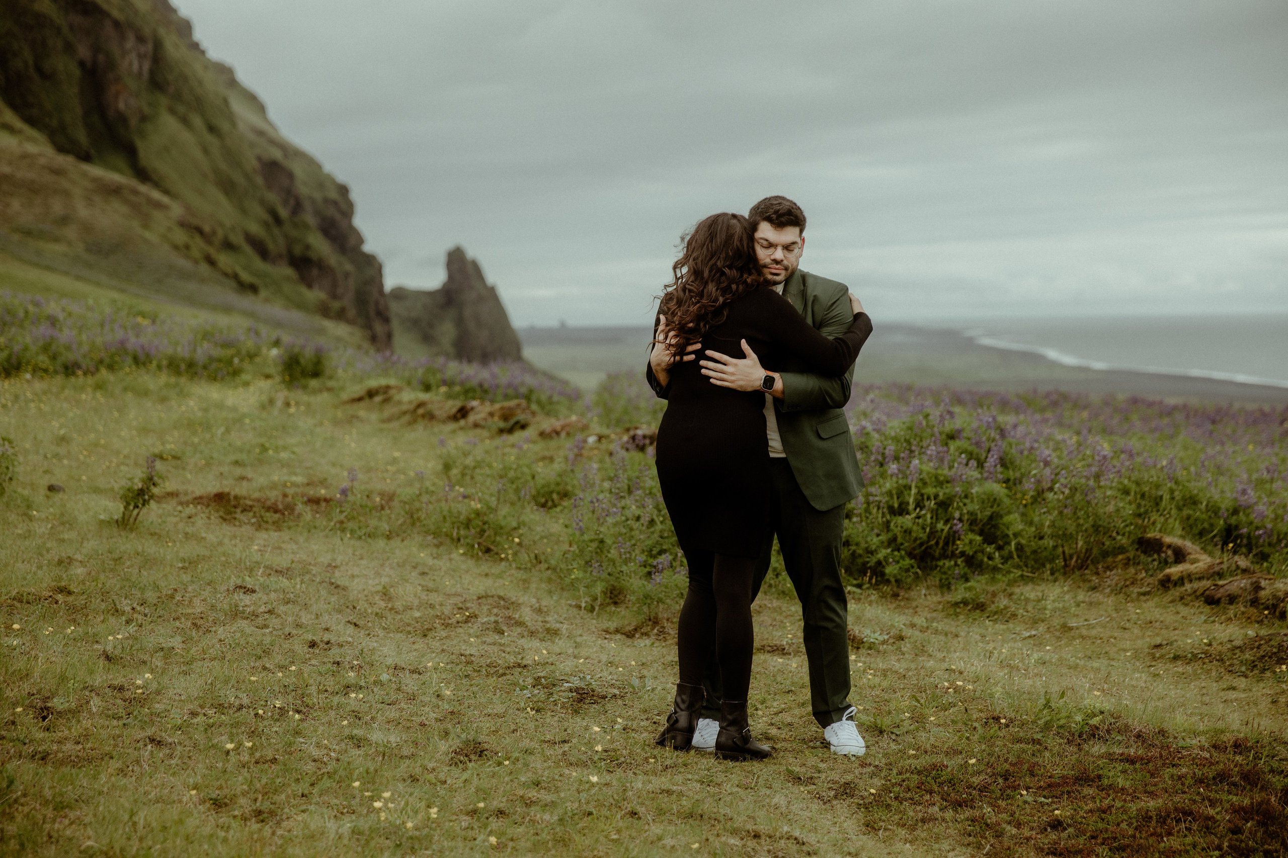 Elopement at Kvernufoss Waterfall. Iceland elopement photographer & videographer