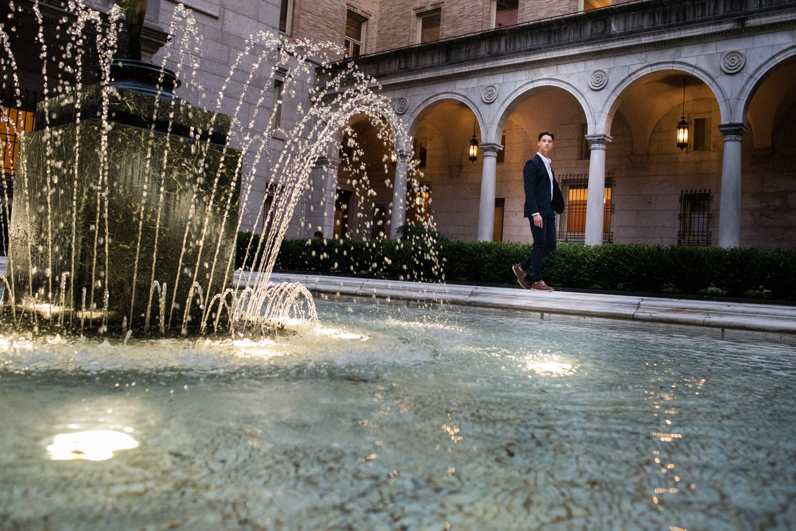 Capturing Boston’s Essence: John’s Photoshoot at Boston Public Library. Wedding photographer in Orlando, Boston & New York Anderson Marques