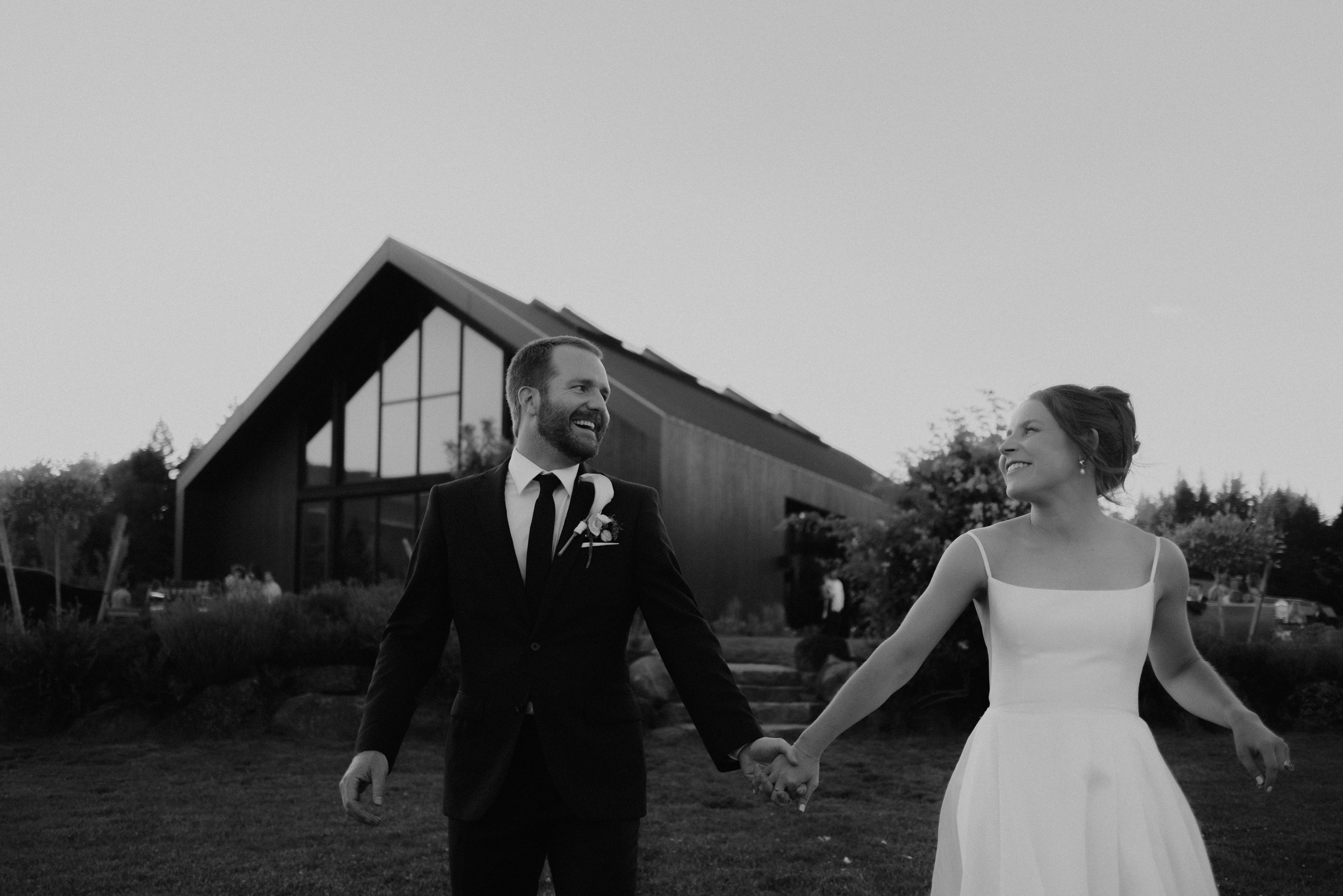Shelby and Riley during their wedding at Wind Mountain Ranch in the Columbia River Gorge, Washington