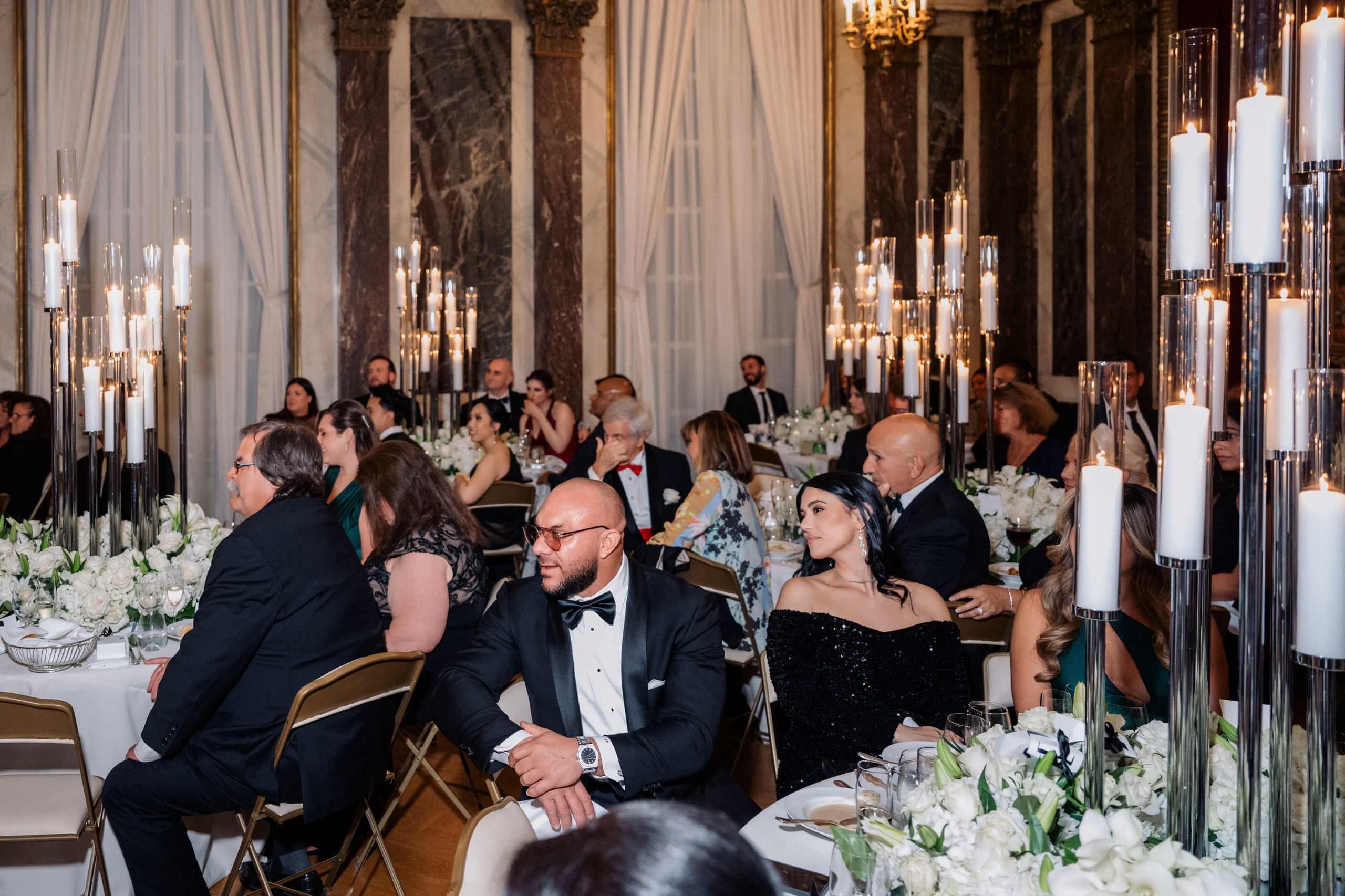 a group of people sitting at a table