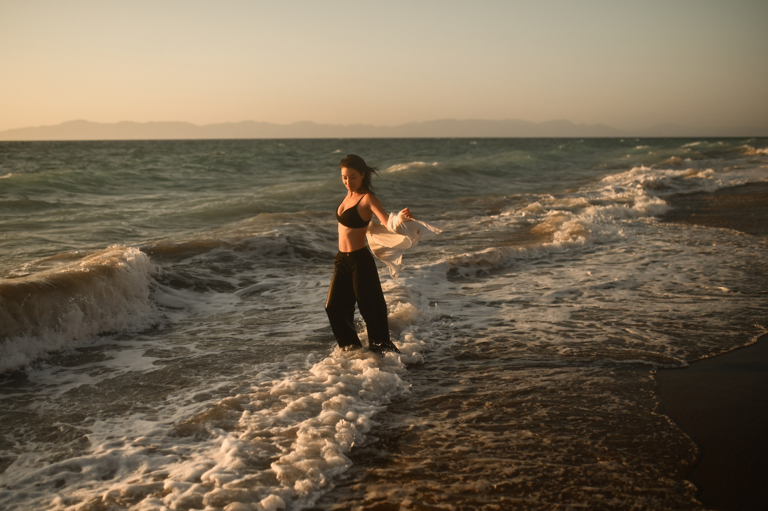 Sunset family photoshoot on the beach Rhodes. Photographer in Rhodes Island