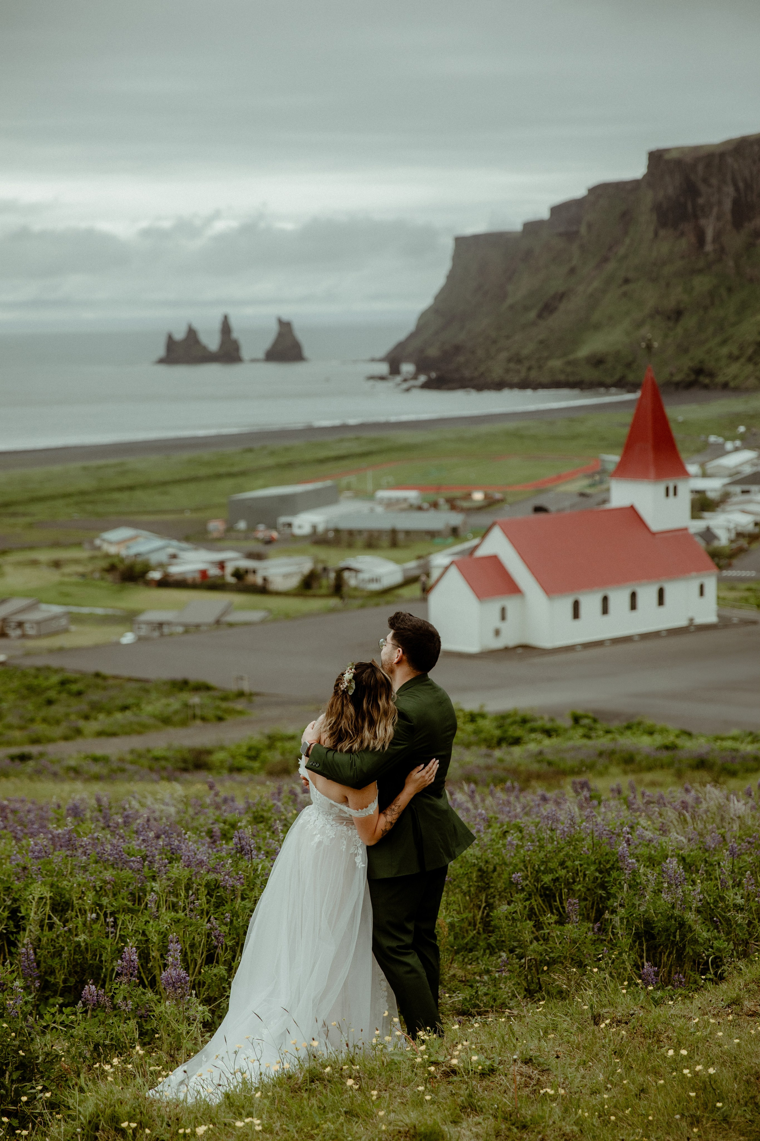 Elopement at Kvernufoss Waterfall. Iceland elopement photographer & videographer